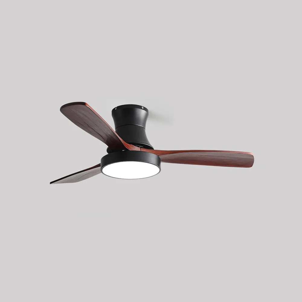 Hugger Wood Blade Ceiling Fan Lamp - Image 26