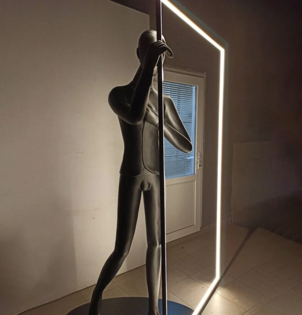 Human Mirror Sculpture Floor Lamp - Image 10