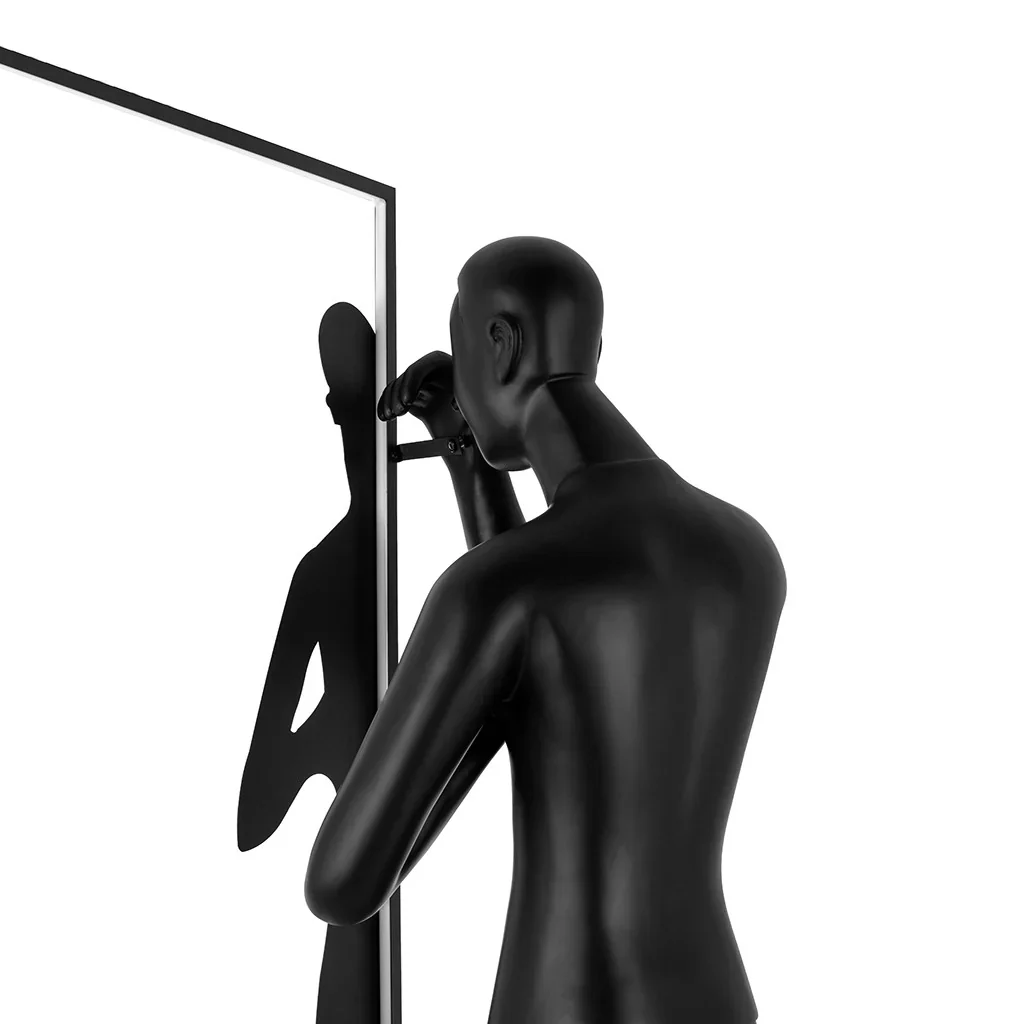 Human Mirror Sculpture Floor Lamp - Image 14