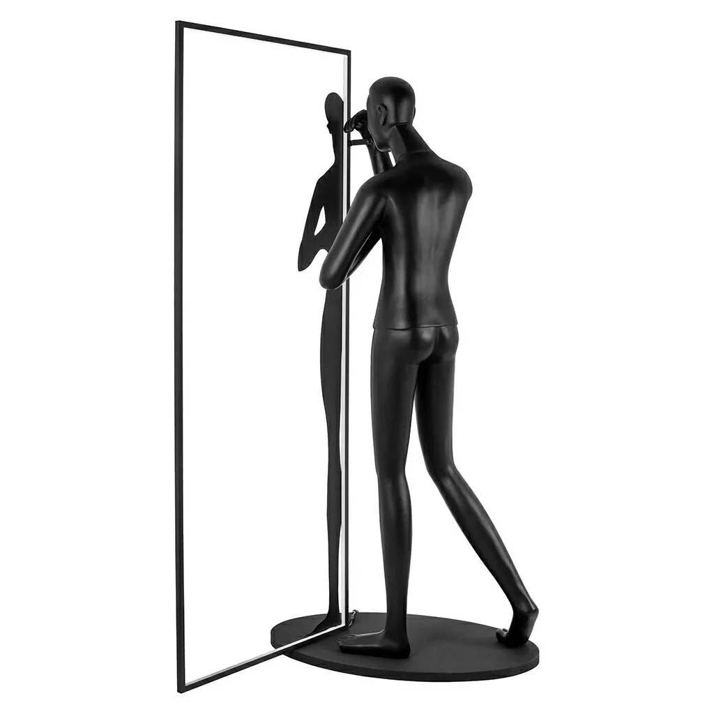 Human Mirror Sculpture Floor Lamp - Image 21