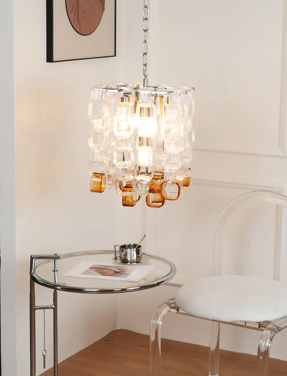 Ice Cube Glass Murano Chandelier - Image 5