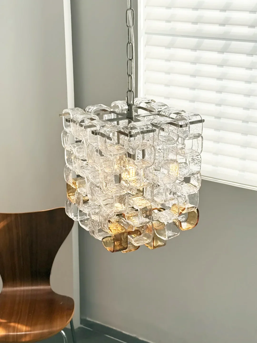 Ice Cube Glass Murano Chandelier - Image 8