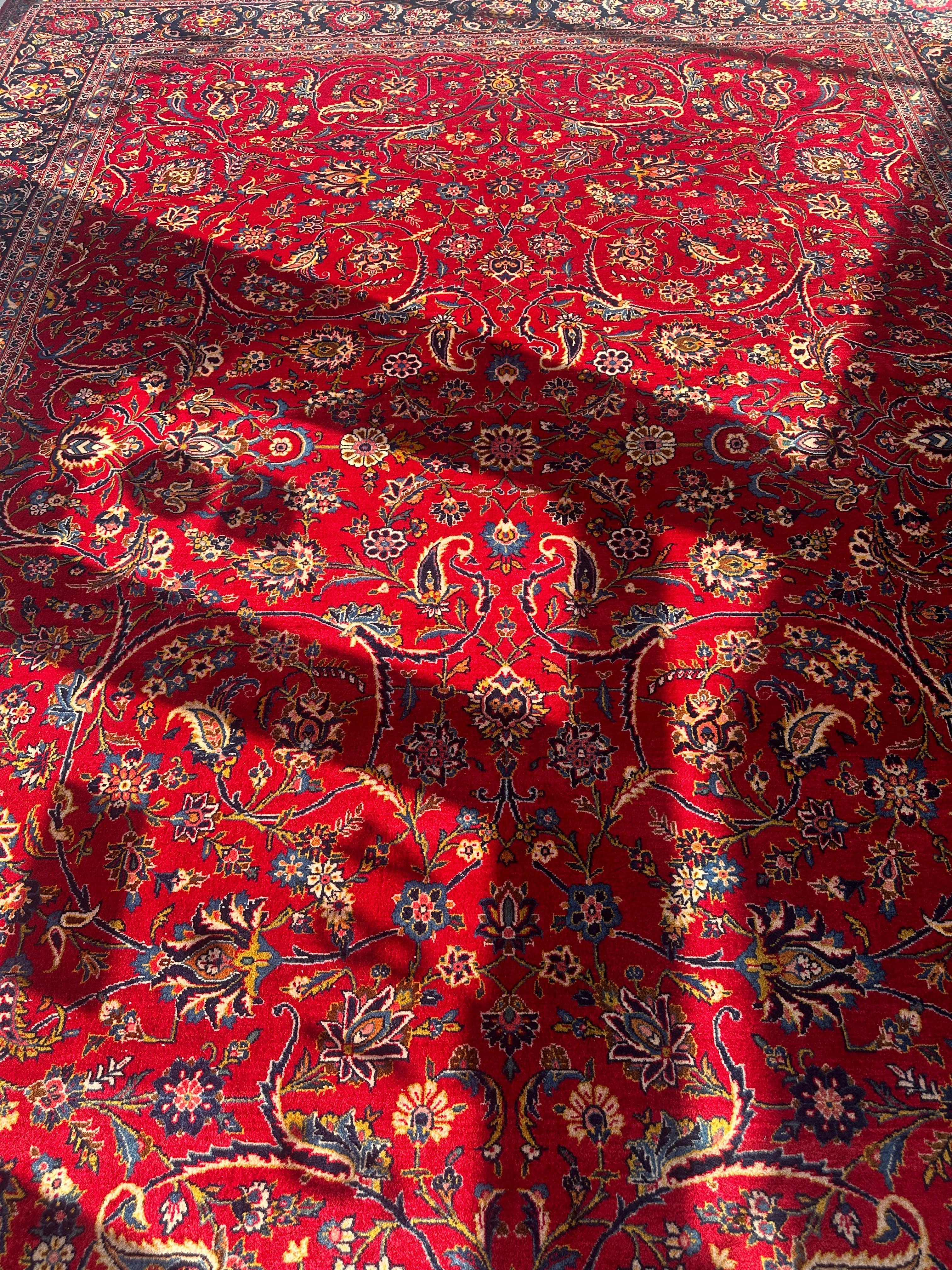 Incredible Persian Kashan All Over Wool Rug 10’2” x 14’ - Image 23