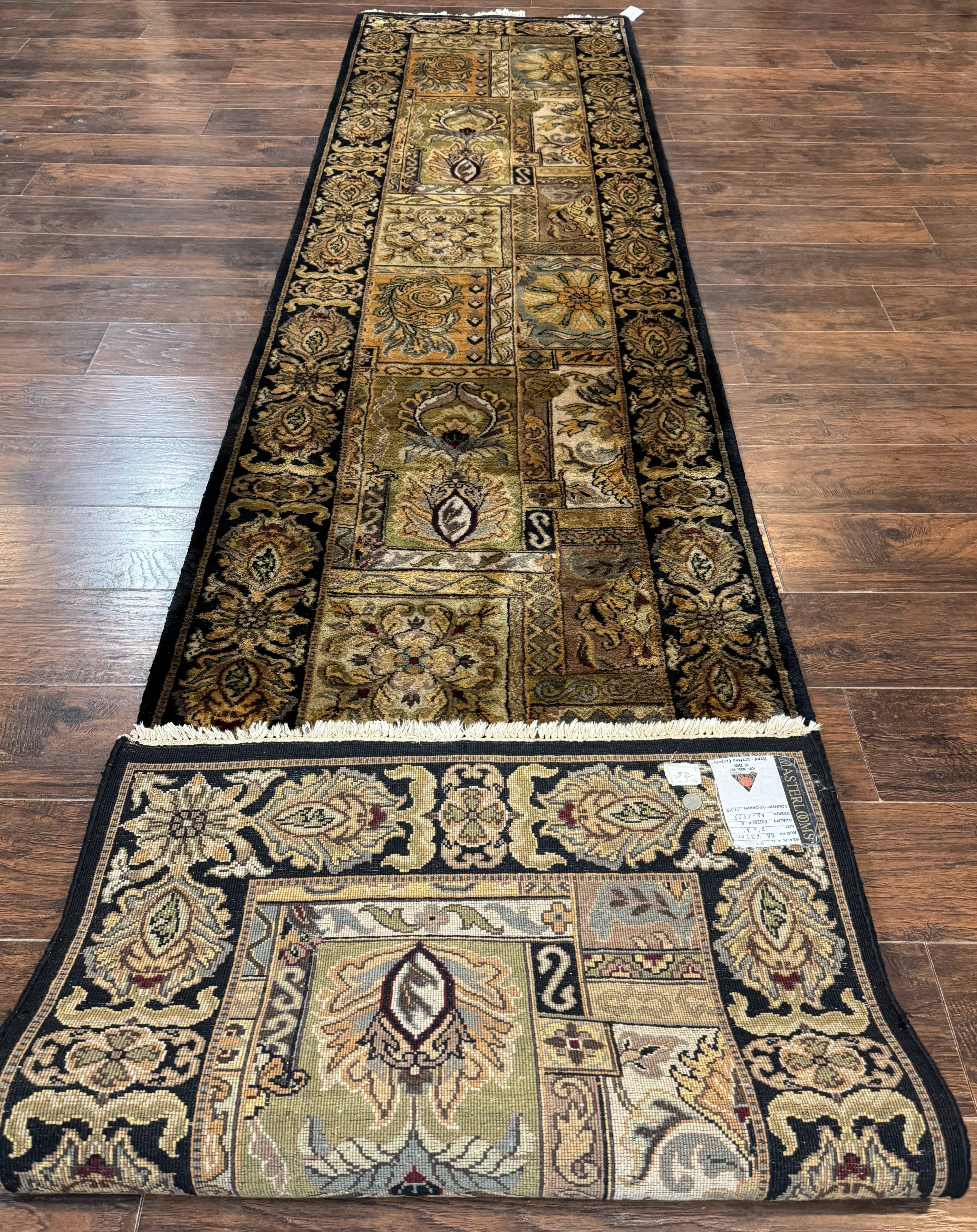 Indian Runner Rug 3x14, Panel Design, Oriental Carpet for Hallway - Image 11