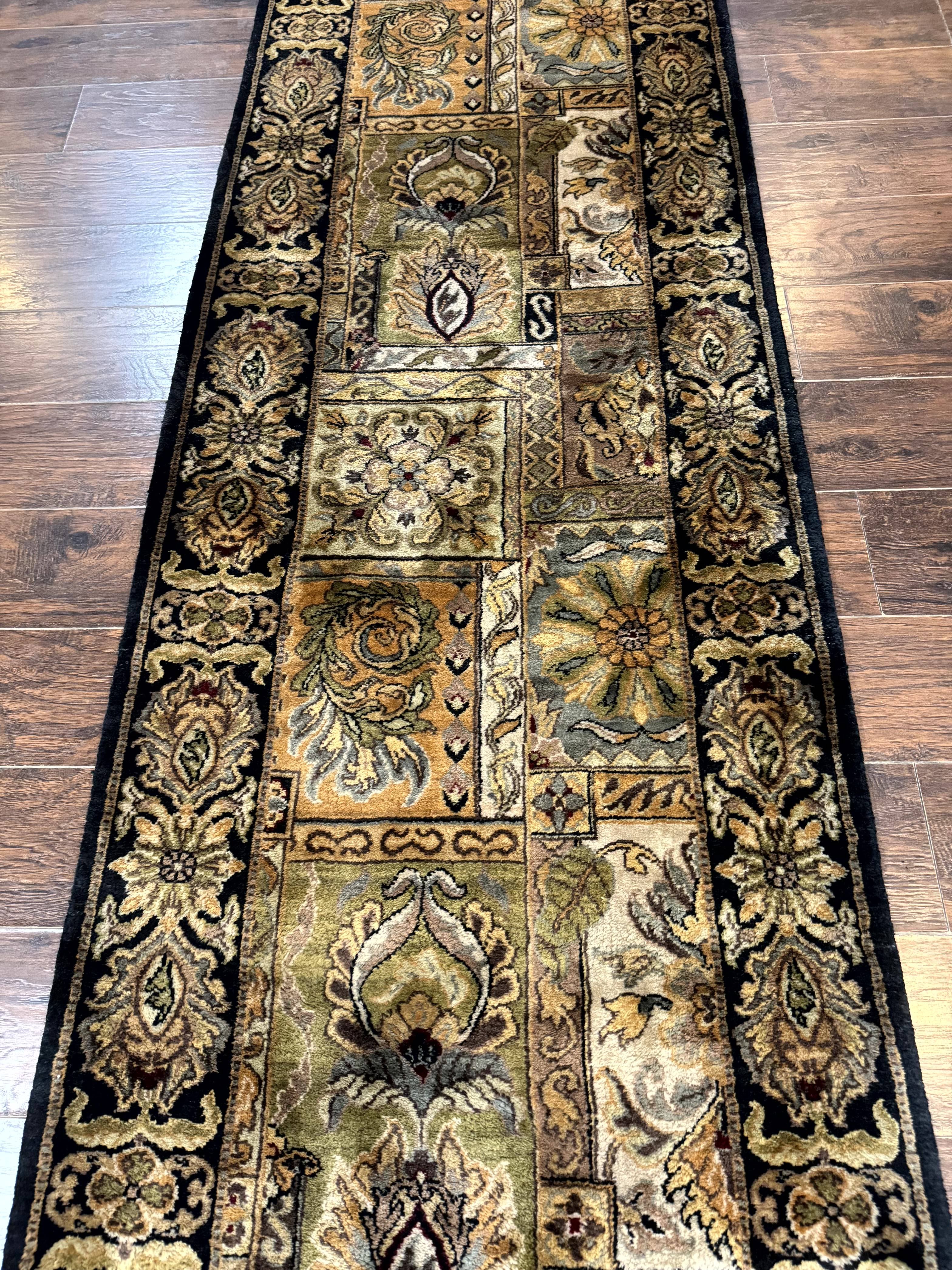 Indian Runner Rug 3x14, Panel Design, Oriental Carpet for Hallway - Image 9