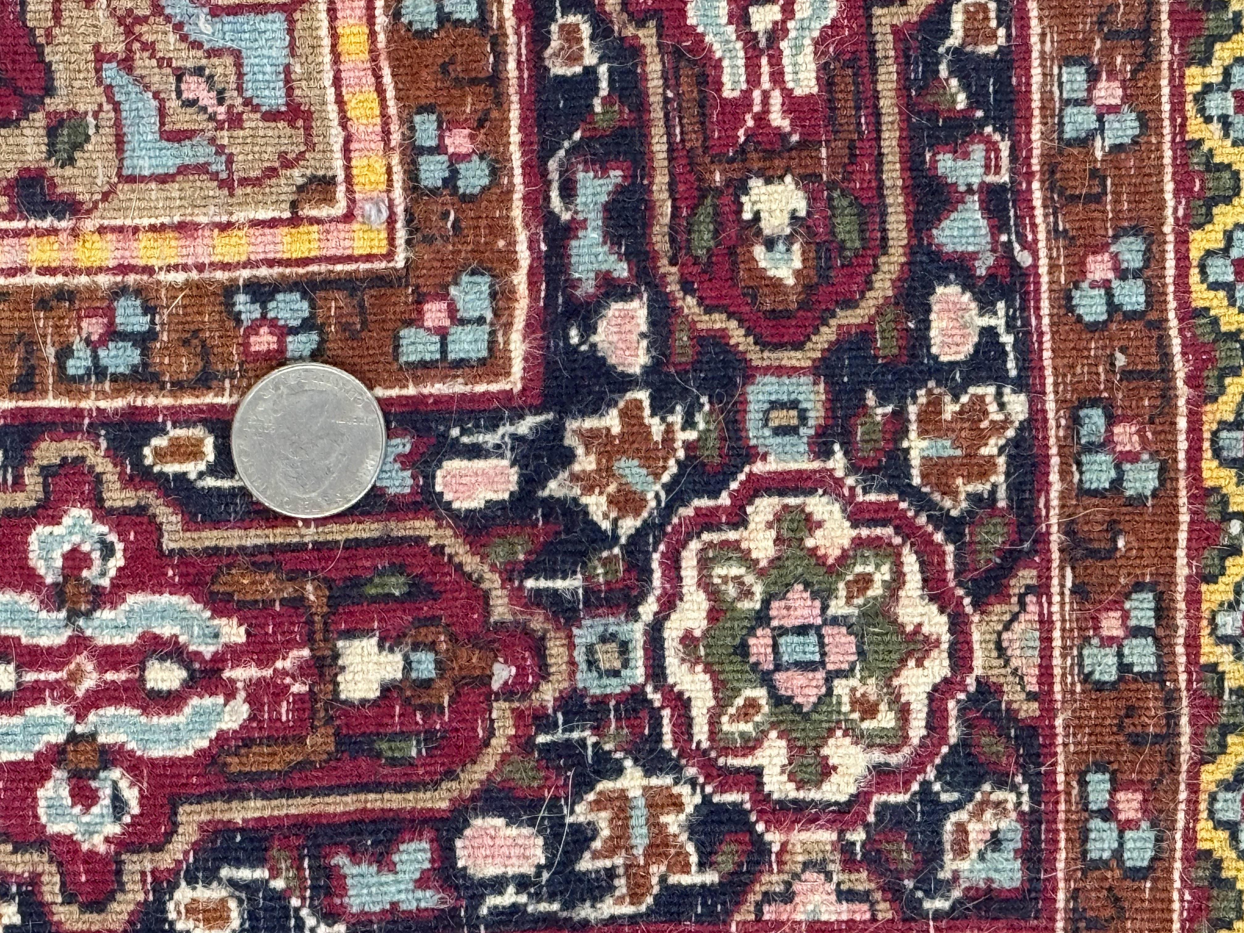 Indo Kashmiri Rug 3x5, Navy Blue, Very Fine 400 KPSI, Pair A - Image 10