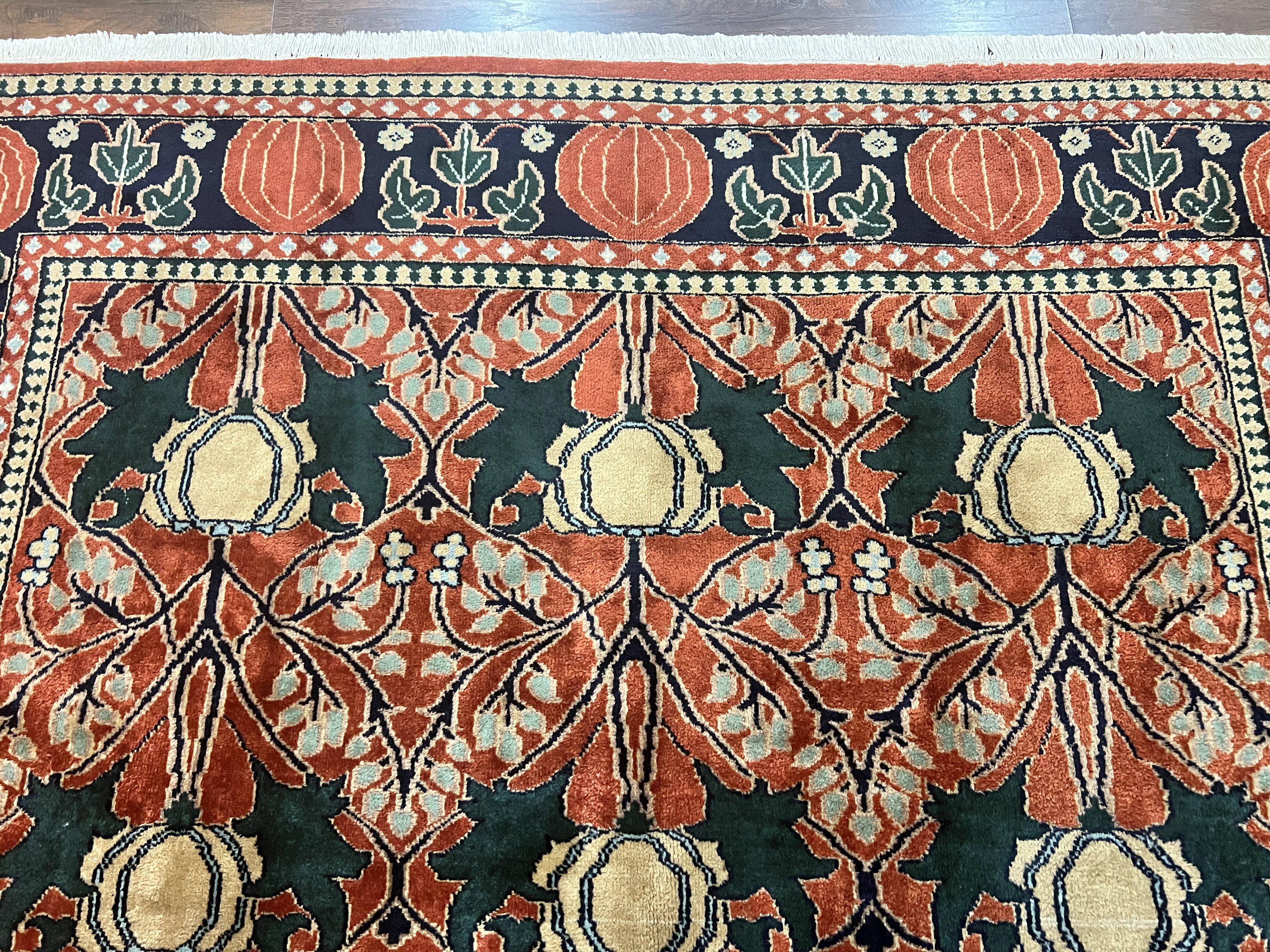 Indo Persian Bidjar Rug 8x10, Red and Black, Handmade Vintage Wool Carpet - Image 3