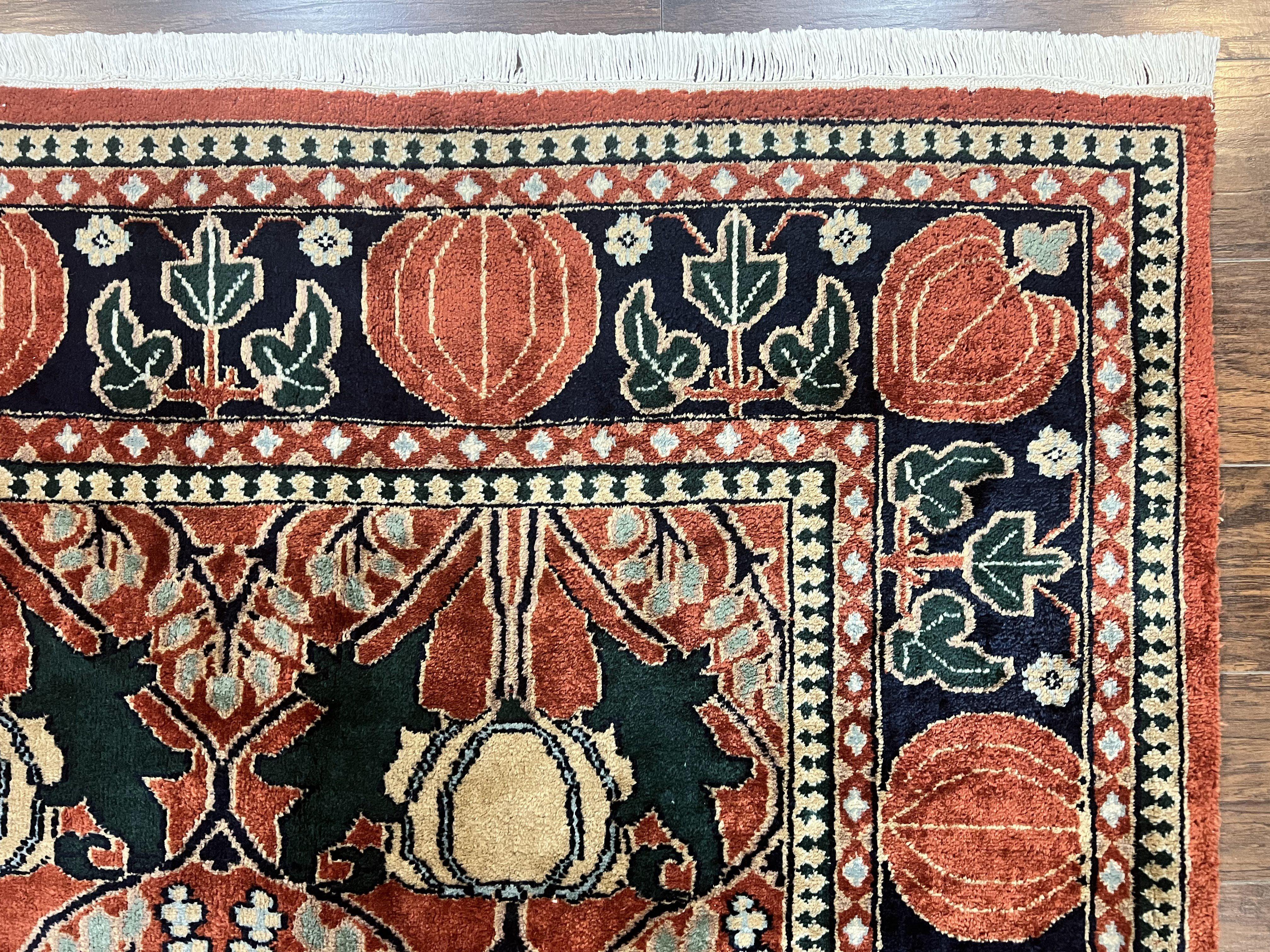 Indo Persian Bidjar Rug 8x10, Red and Black, Handmade Vintage Wool Carpet - Image 7