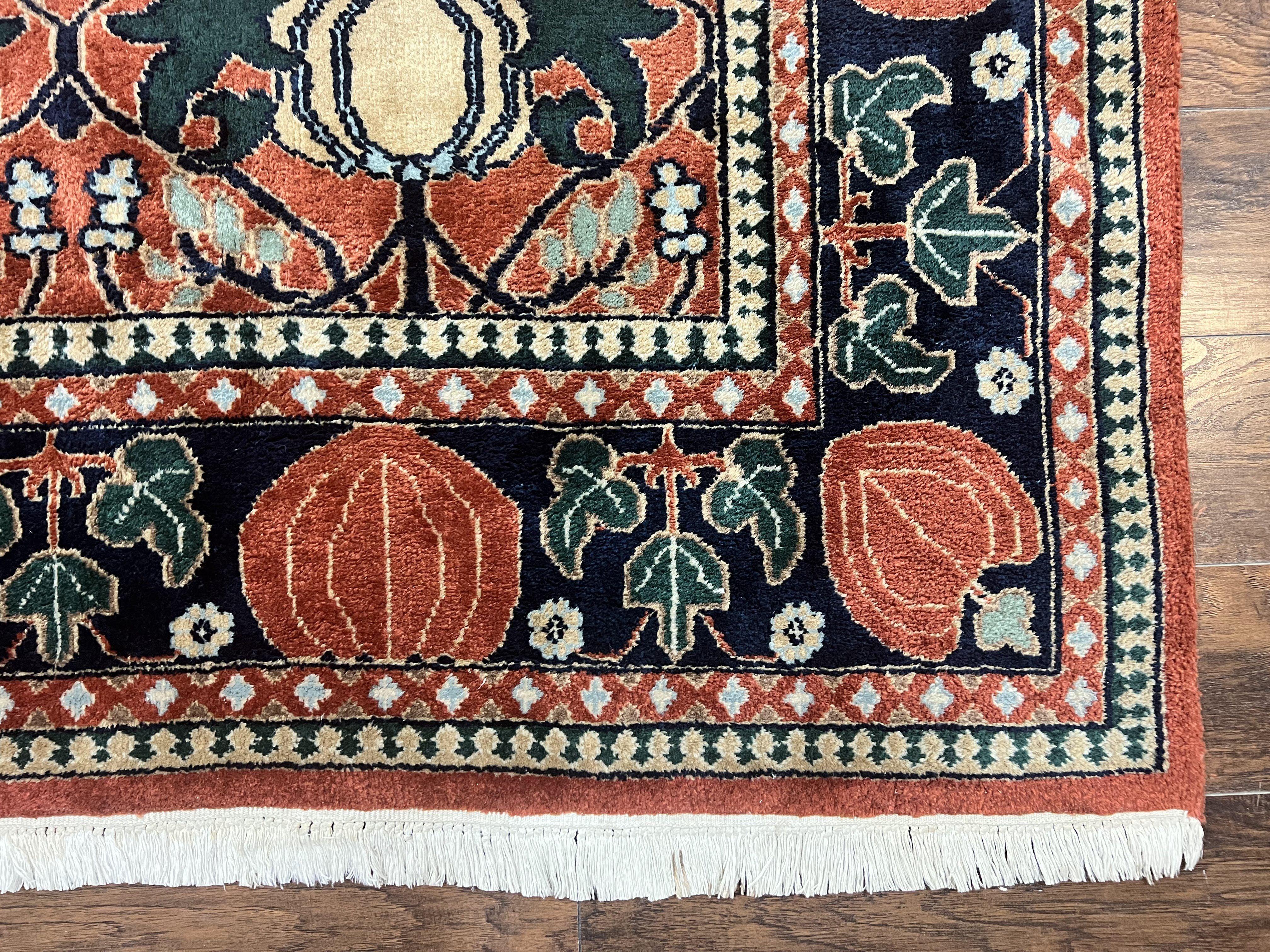 Indo Persian Bidjar Rug 8x10, Red and Black, Handmade Vintage Wool Carpet - Image 9