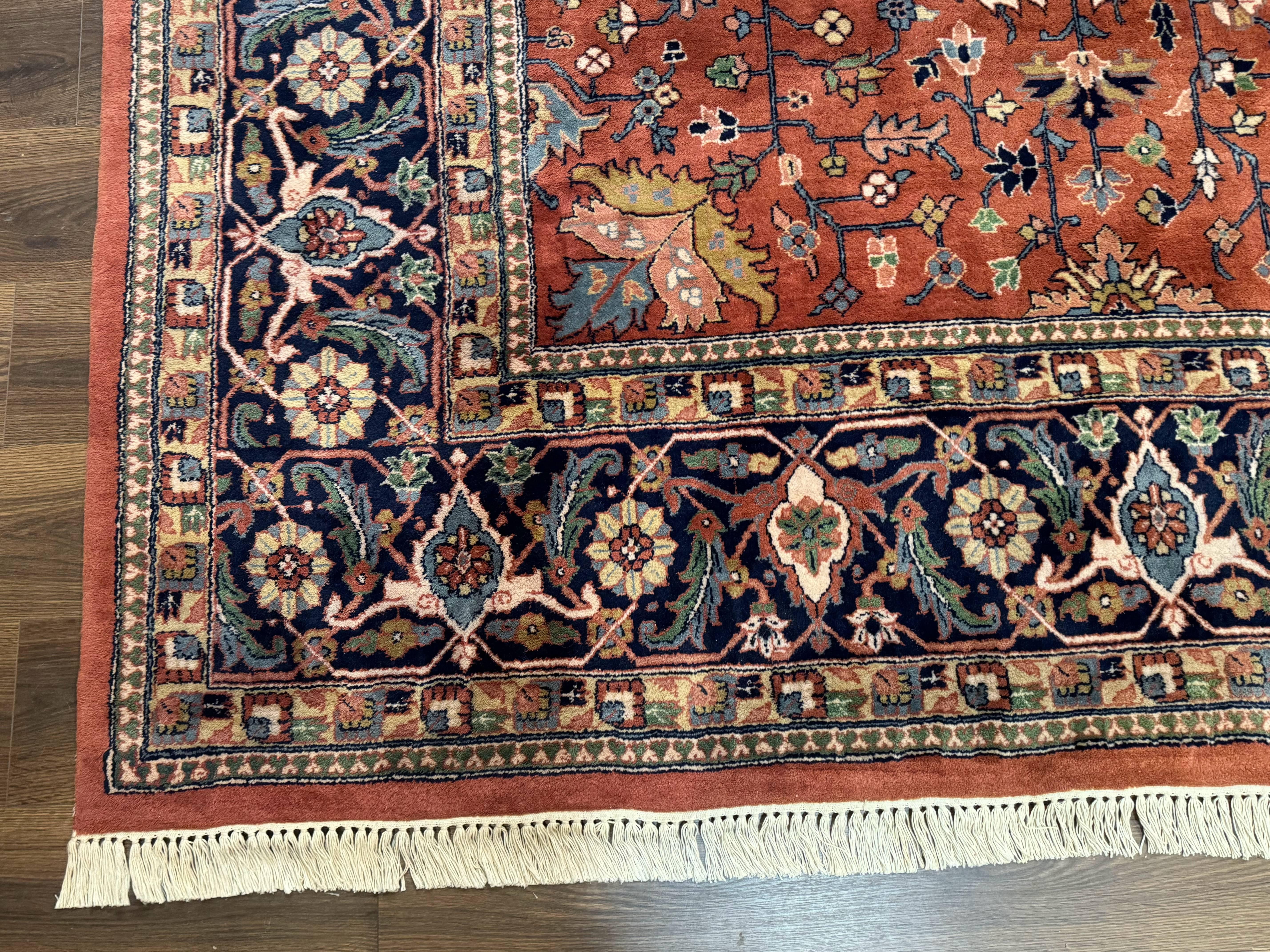 Indo Persian Heriz Rug 10x15, Allover Pattern, Large Wool Handmade Rug - Image 8