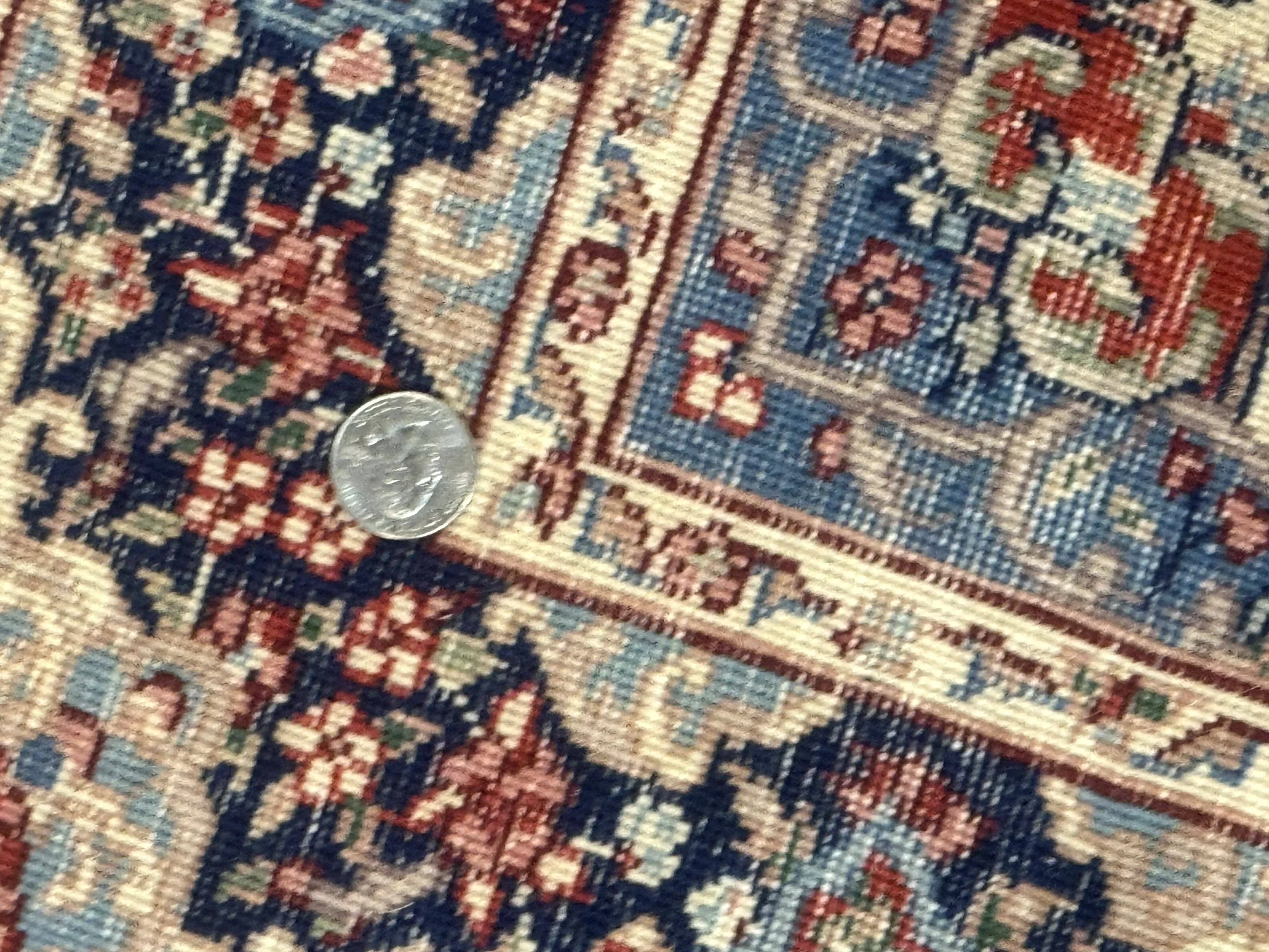 Indo Persian Kerman Rug 3x5, Light Blue, Floral Medallion - Image 11