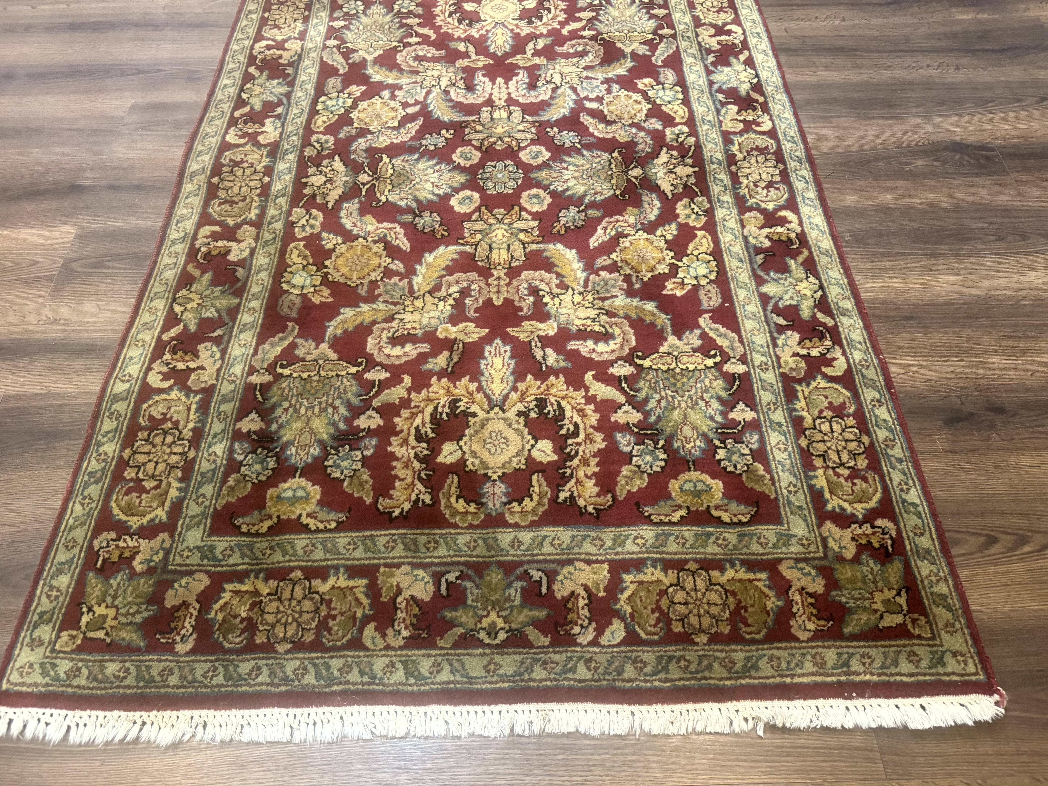 Indo Persian Mahal Rug 4x6, Floral Allover Pattern, Maroon - Image 5