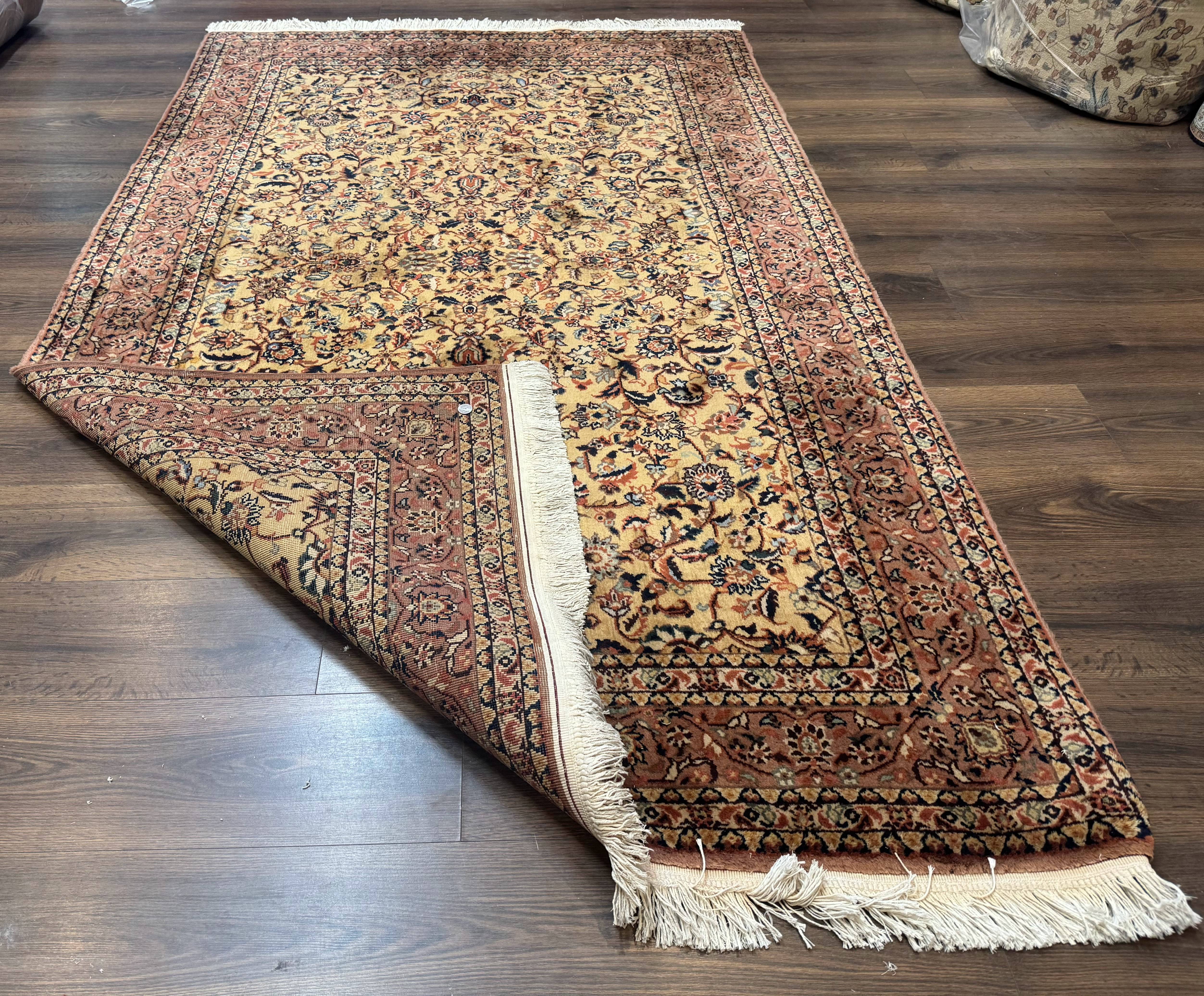 Indo Persian Rug 5x8, Light Tan/Camel, Allover Design - Image 12