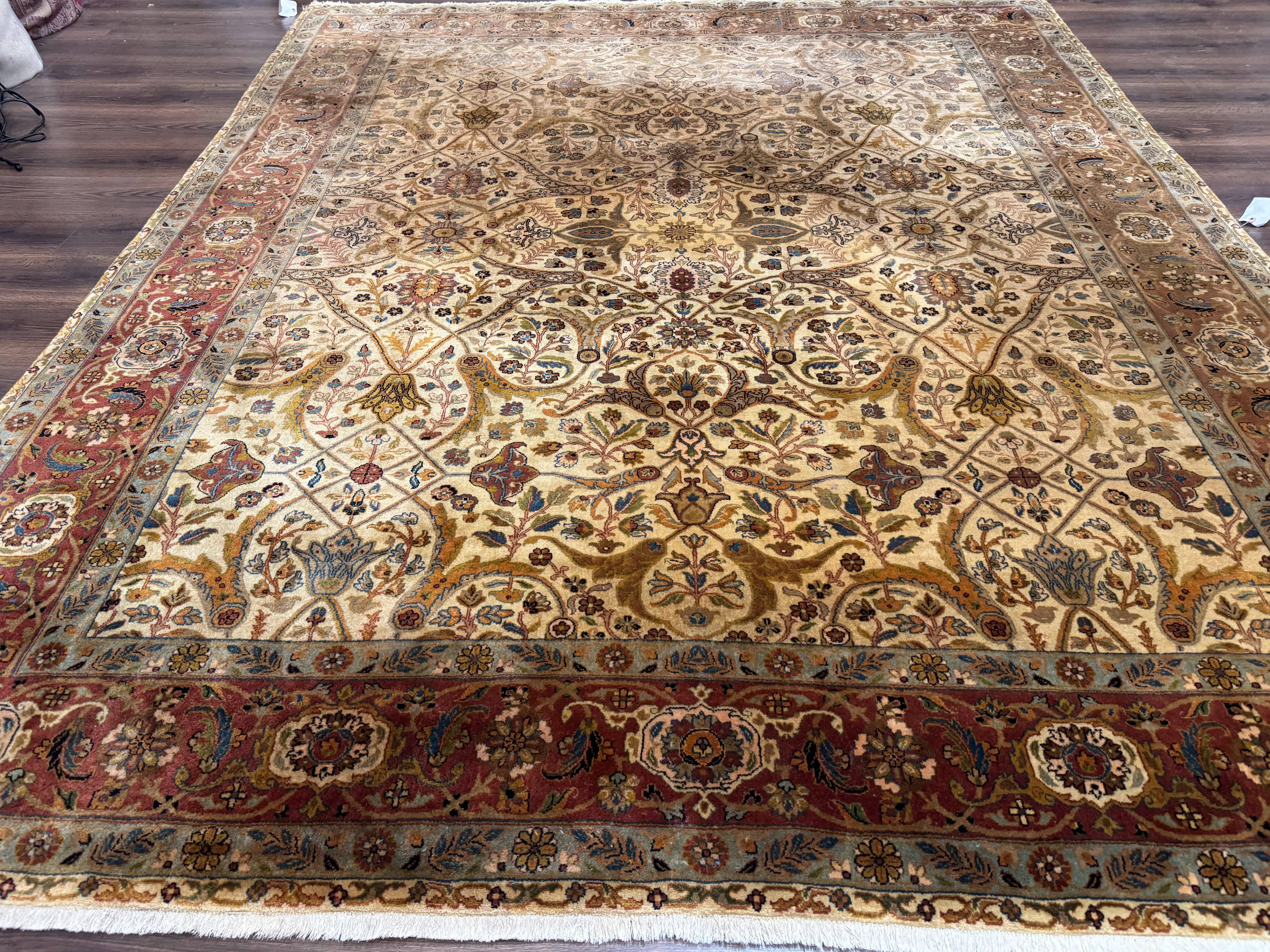 Indo Persian Rug 8x10, Teawash Bidjar Carpet, Allover Pattern - Image 15
