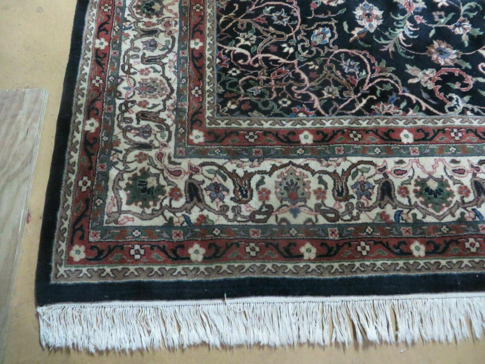Indo Persian Rug 8x10, Wool Handmade Floral Carpet - Image 8