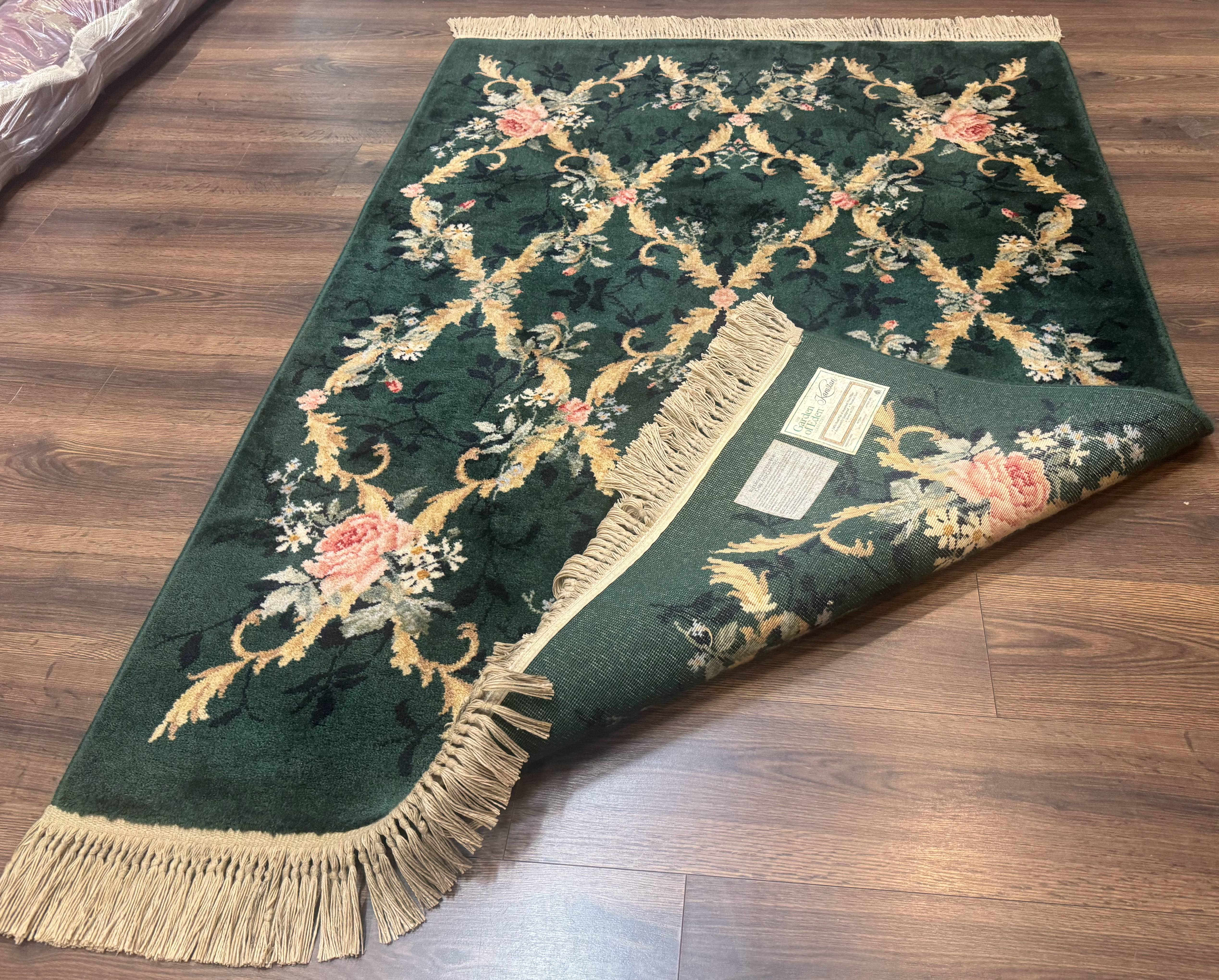 Karastan Garden of Eden Rug 4x6, Green Savonnerie 509/1733, Original Discontinued Vintage Karastan Carpet - Image 11