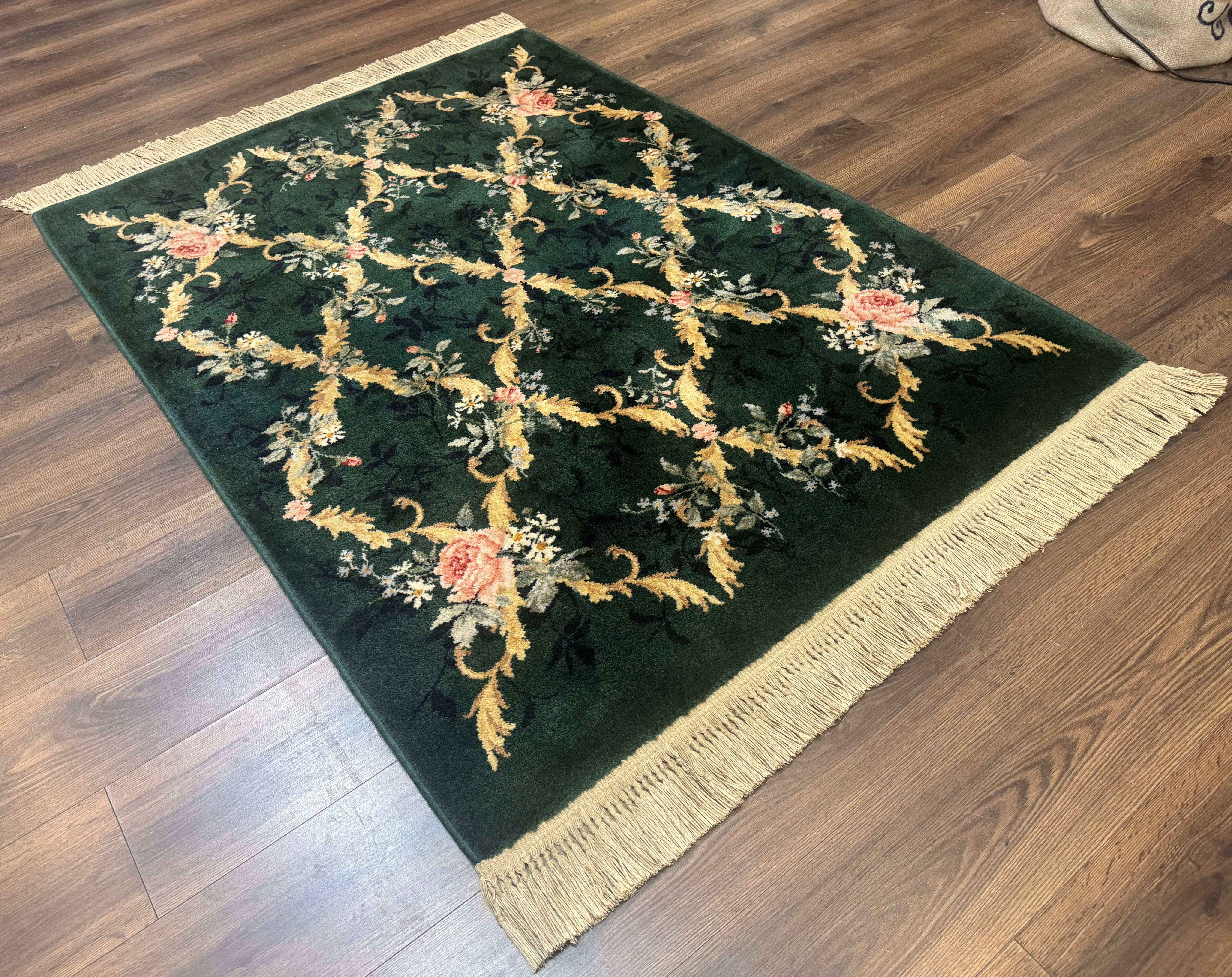 Karastan Garden of Eden Rug 4x6, Green Savonnerie 509/1733, Original Discontinued Vintage Karastan Carpet - Image 12
