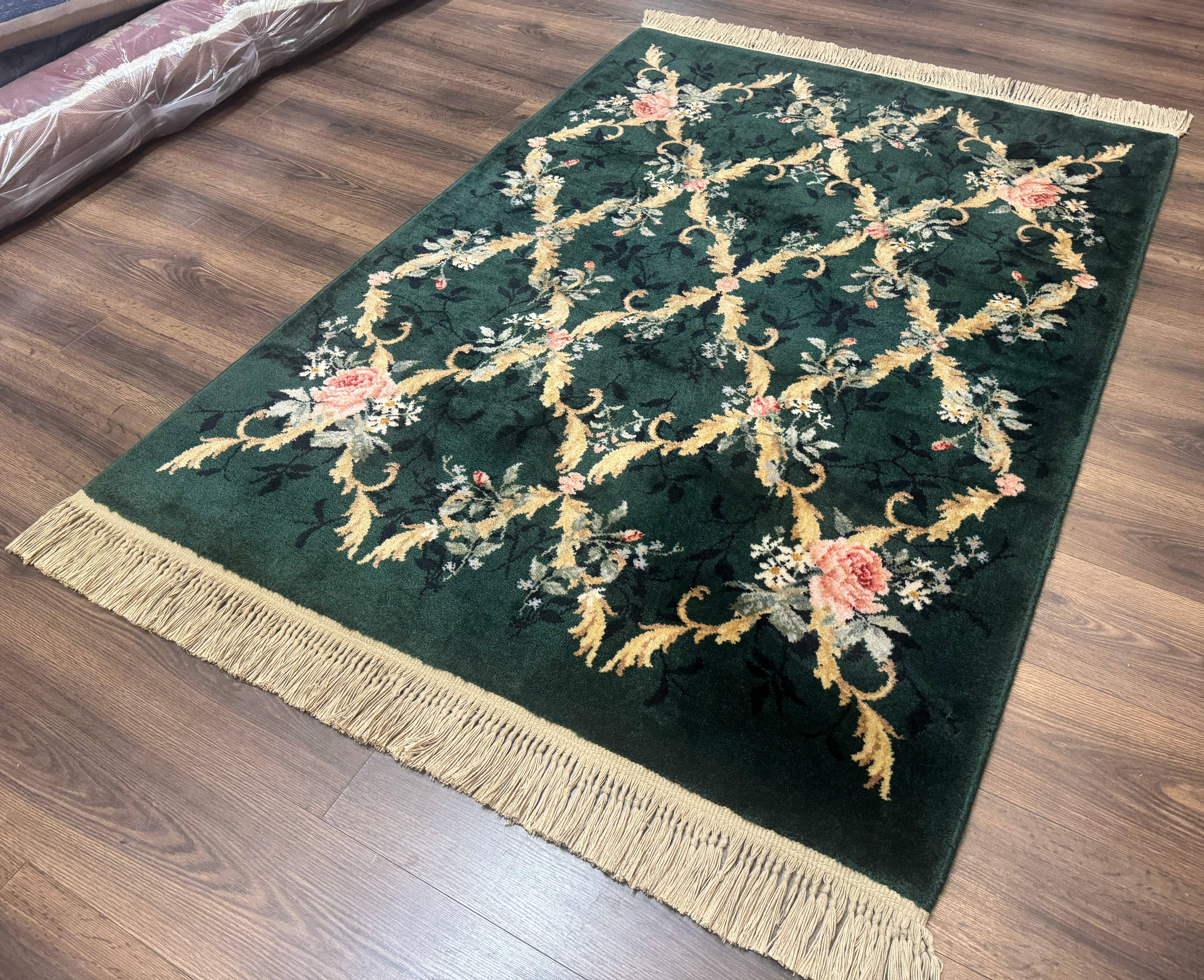 Karastan Garden of Eden Rug 4x6, Green Savonnerie 509/1733, Original Discontinued Vintage Karastan Carpet - Image 2