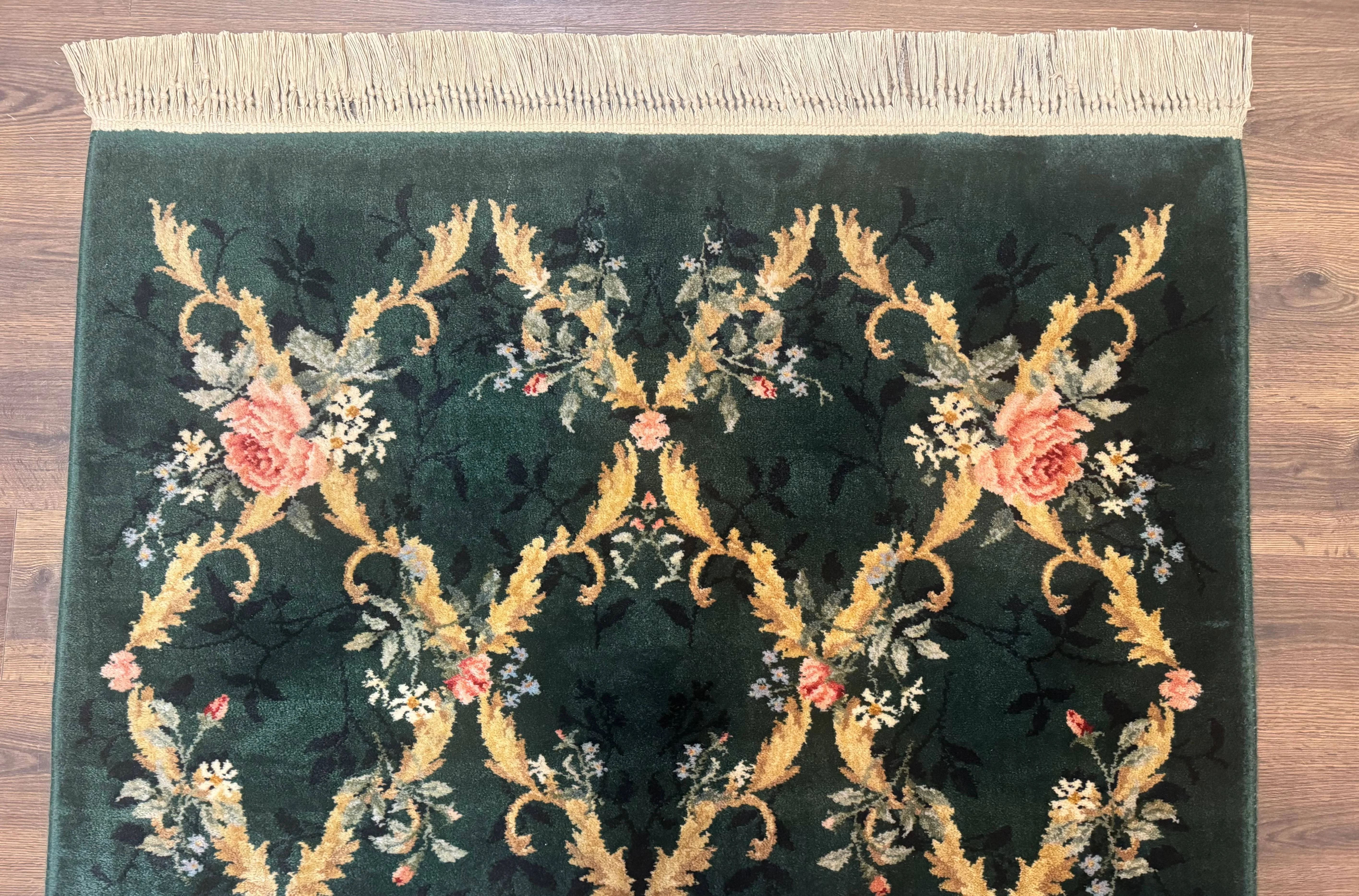 Karastan Garden of Eden Rug 4x6, Green Savonnerie 509/1733, Original Discontinued Vintage Karastan Carpet - Image 3