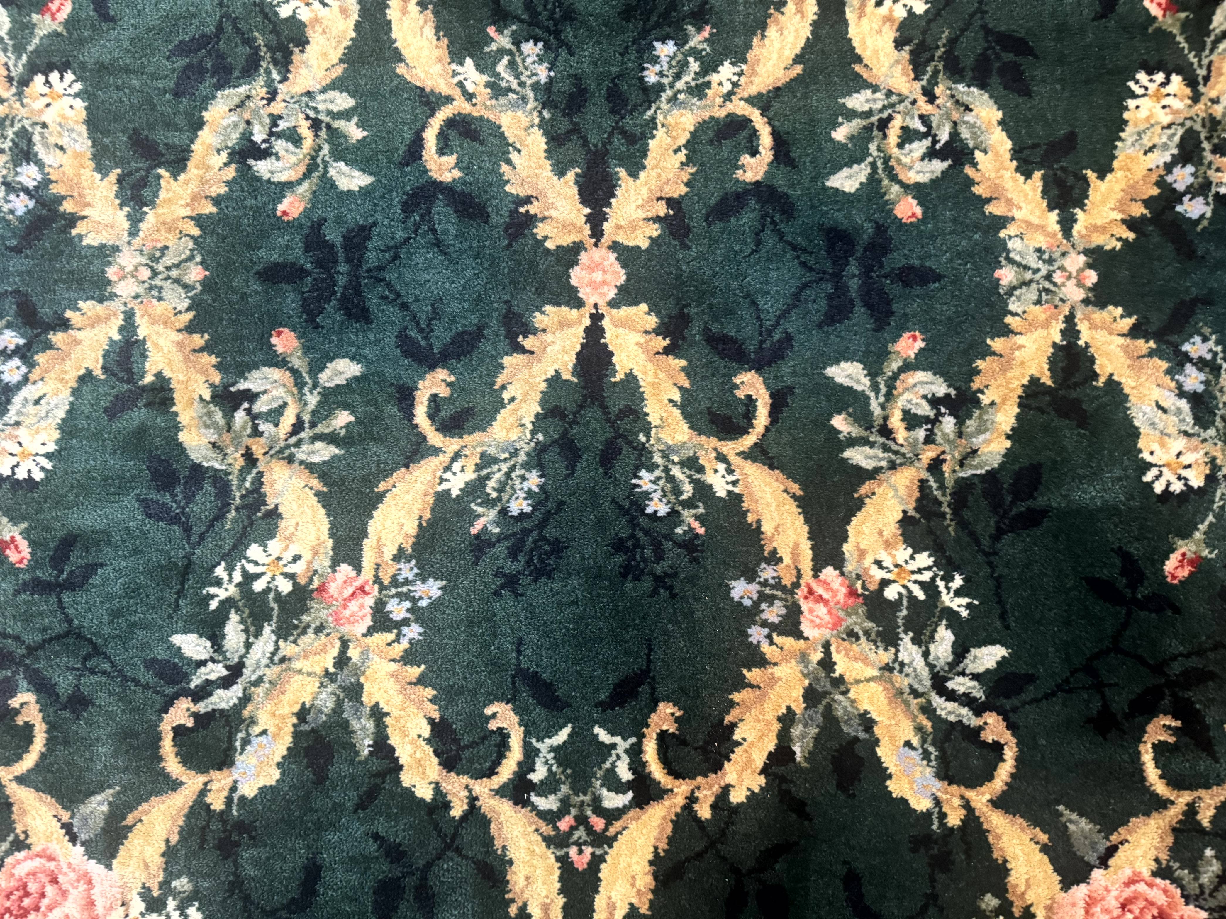 Karastan Garden of Eden Rug 4x6, Green Savonnerie 509/1733, Original Discontinued Vintage Karastan Carpet - Image 4