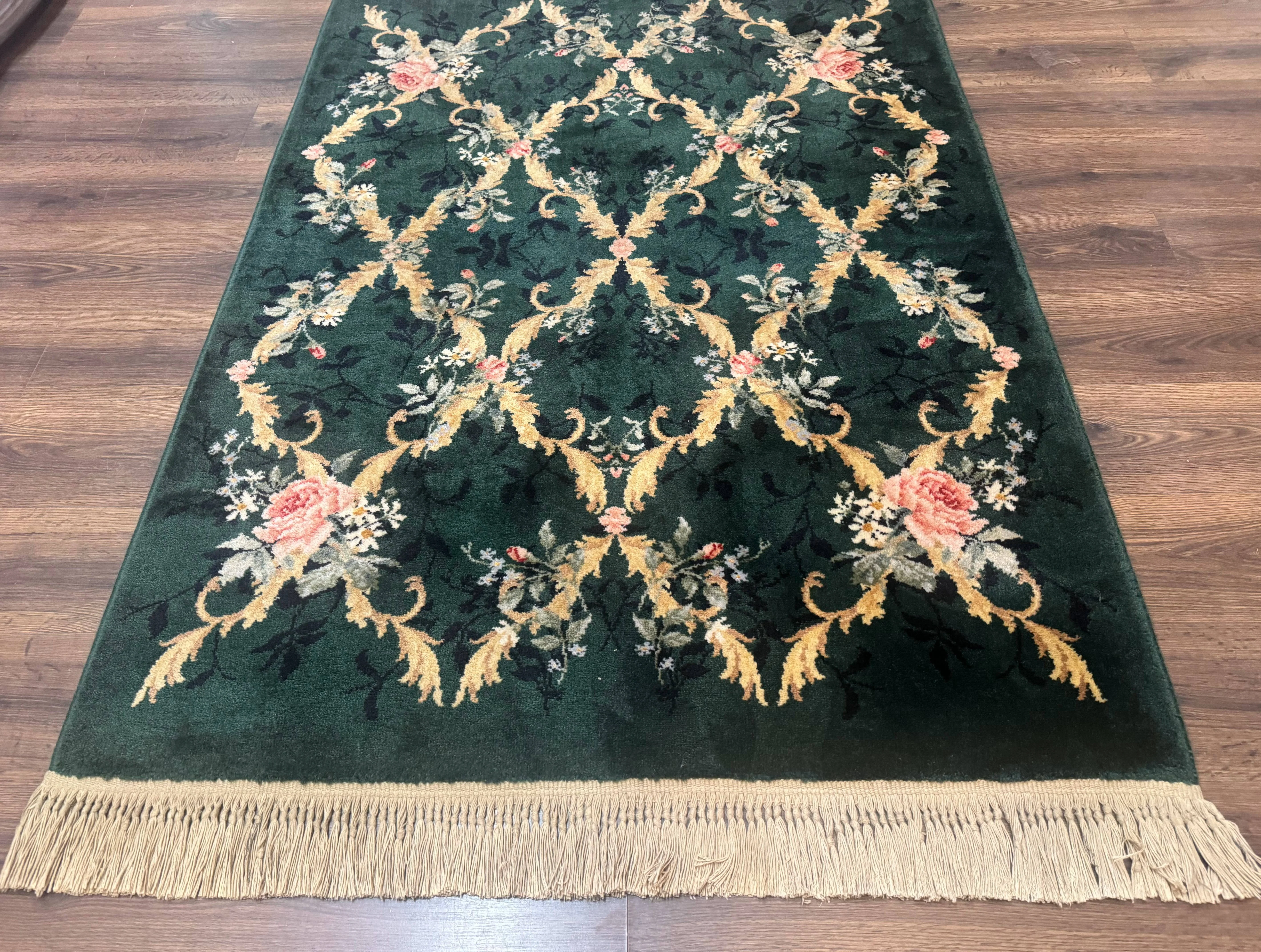 Karastan Garden of Eden Rug 4x6, Green Savonnerie 509/1733, Original Discontinued Vintage Karastan Carpet - Image 5