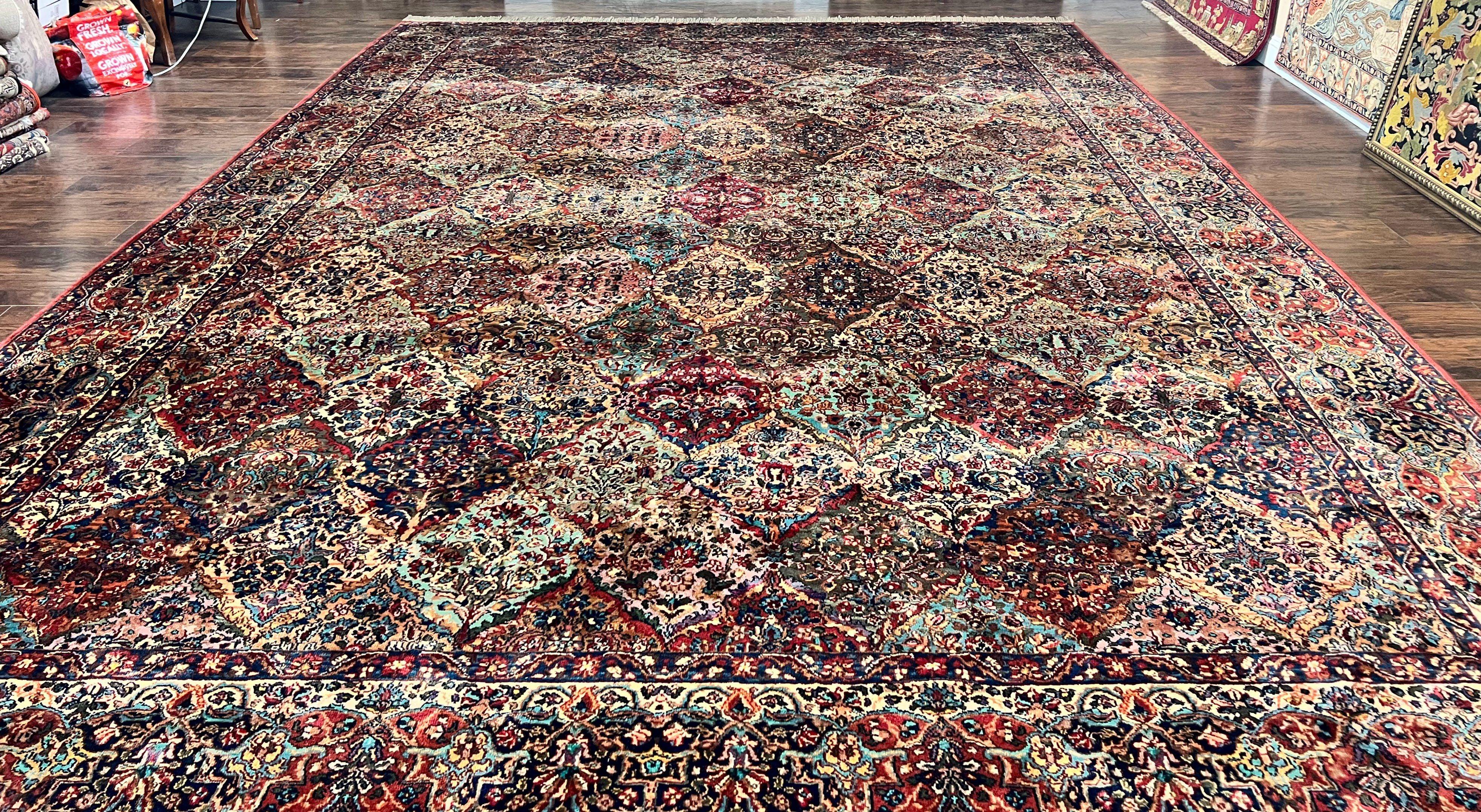 Karastan Multicolor Panel Kirman Rug #717, Wool Karastan Rug 12 x 16, Extra Large Karastan Area Rug, Original Karastan Collection 700 Series