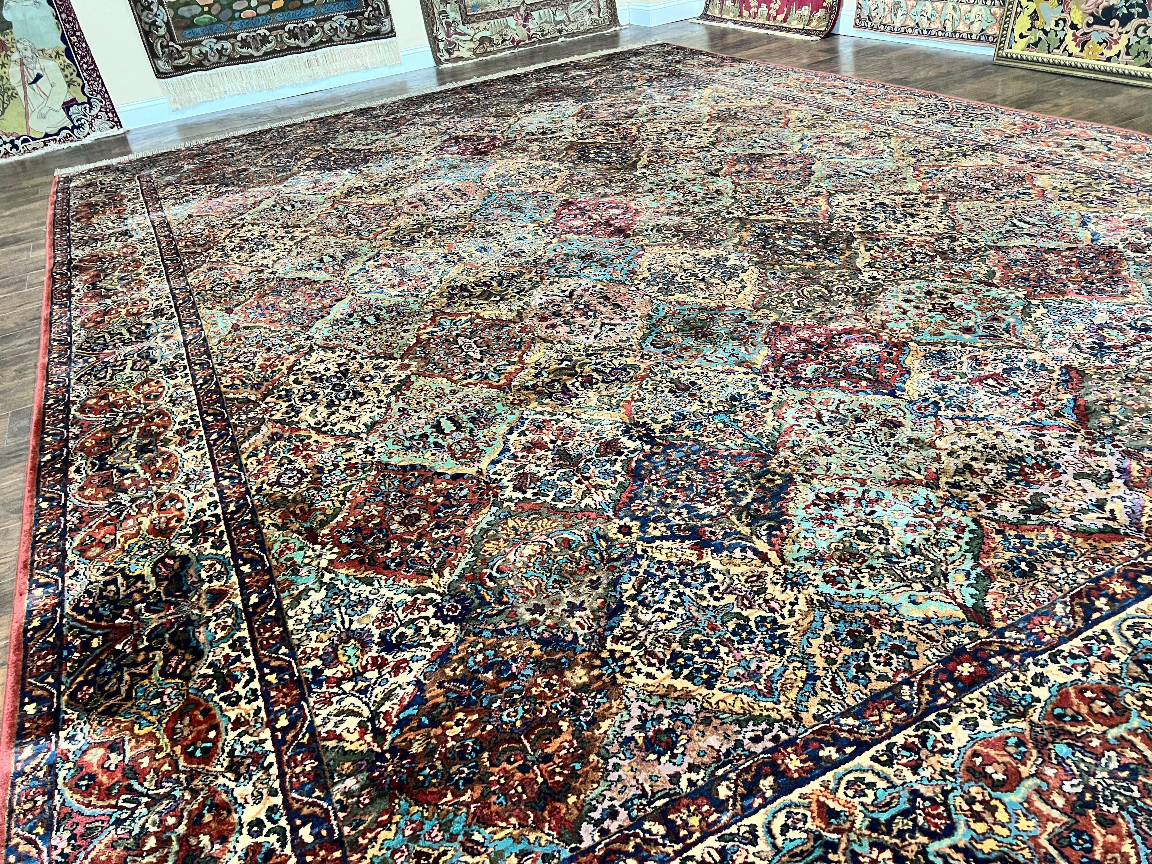 Karastan Multicolor Panel Kirman Rug #717, Wool Karastan Rug 12 x 16, Extra Large Karastan Area Rug, Original Karastan Collection 700 Series - Image 2