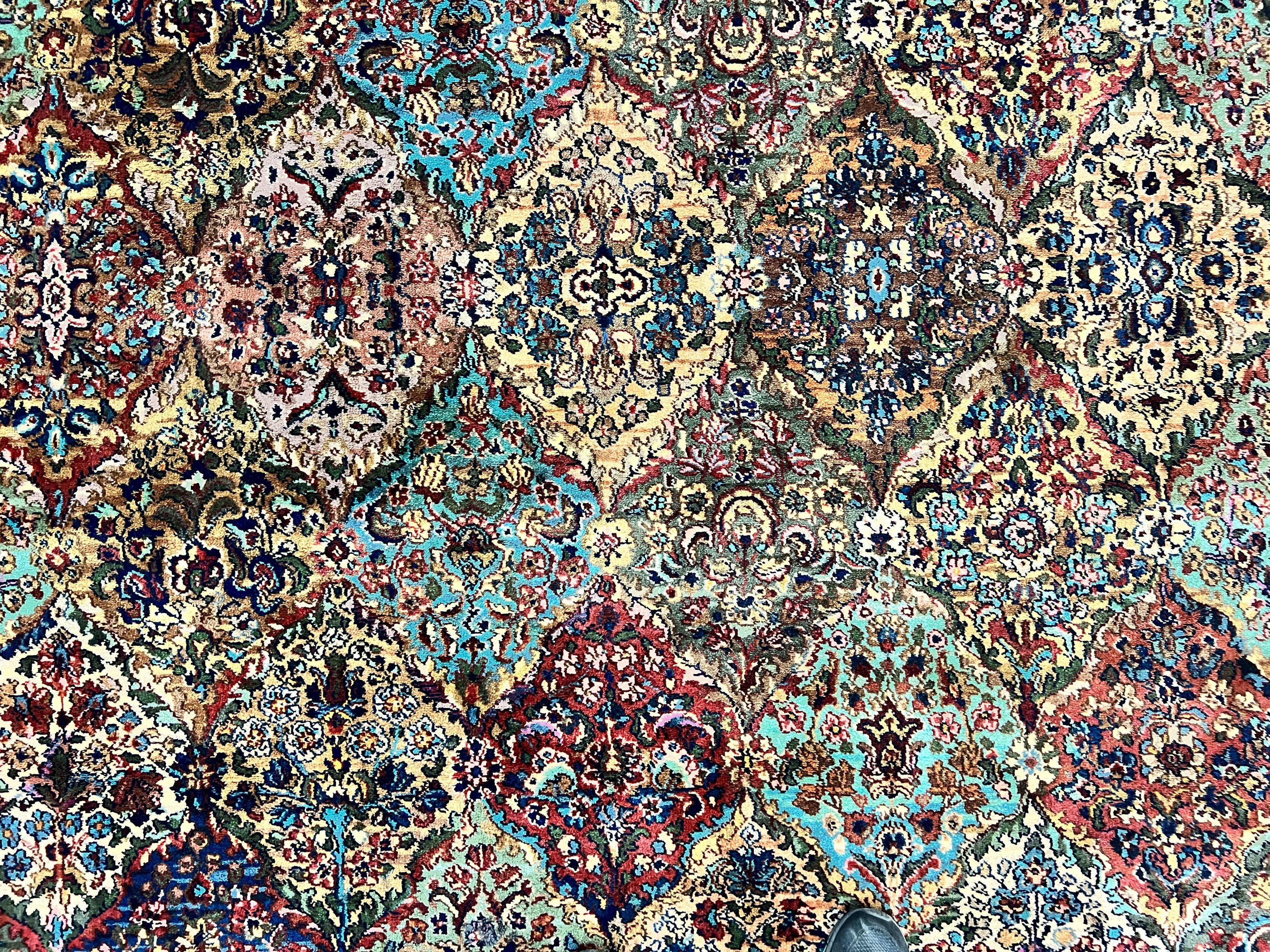 Karastan Multicolor Panel Kirman Rug #717, Wool Karastan Rug 12 x 16, Extra Large Karastan Area Rug, Original Karastan Collection 700 Series - Image 5