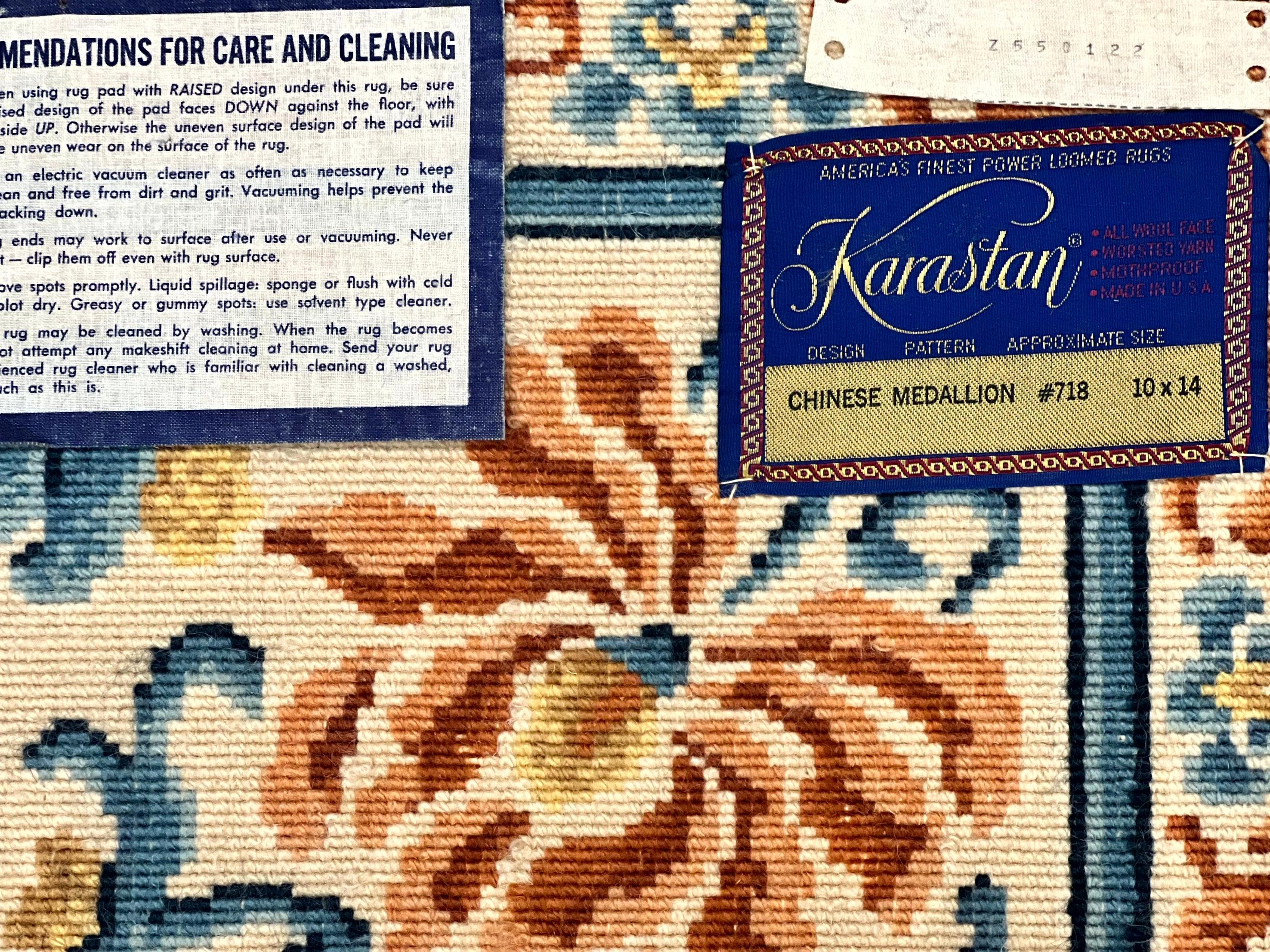 Karastan Rug 10x14 Chinese #718, Vintage Original 700 Series Wool Pile Karastan Carpet, Asian Oriental Rug, Rare - Image 10