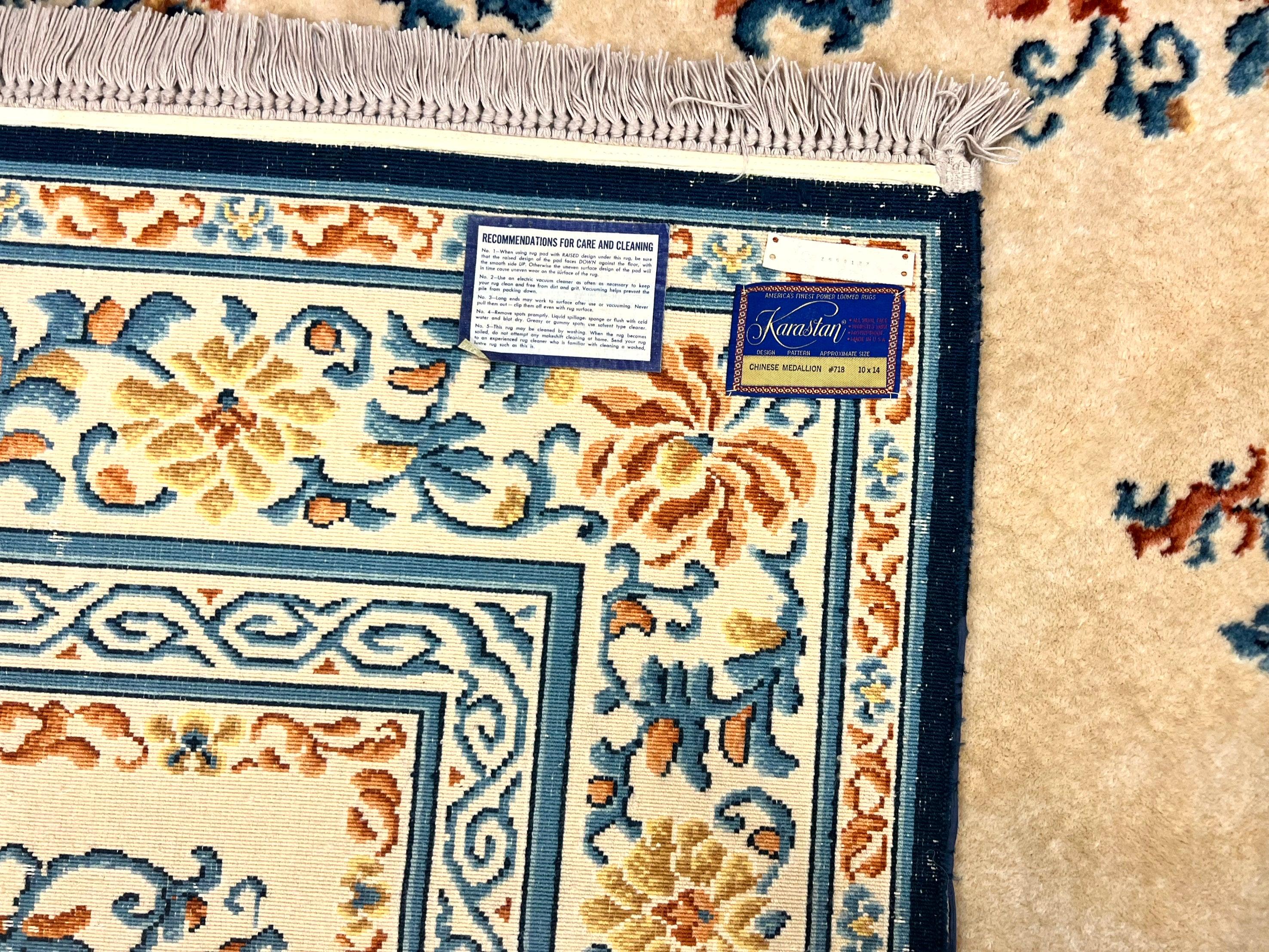 Karastan Rug 10x14 Chinese #718, Vintage Original 700 Series Wool Pile Karastan Carpet, Asian Oriental Rug, Rare - Image 11
