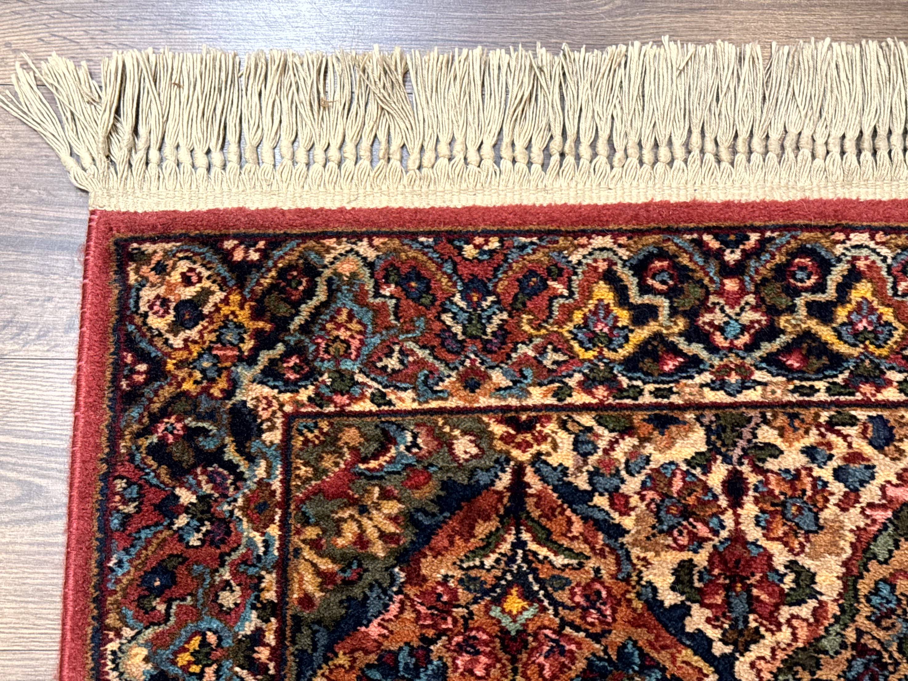Karastan Rug 3x5 Multicolor Panel Kirman #717, Original 700 Series, Wool Pile, Discontinued - Image 6
