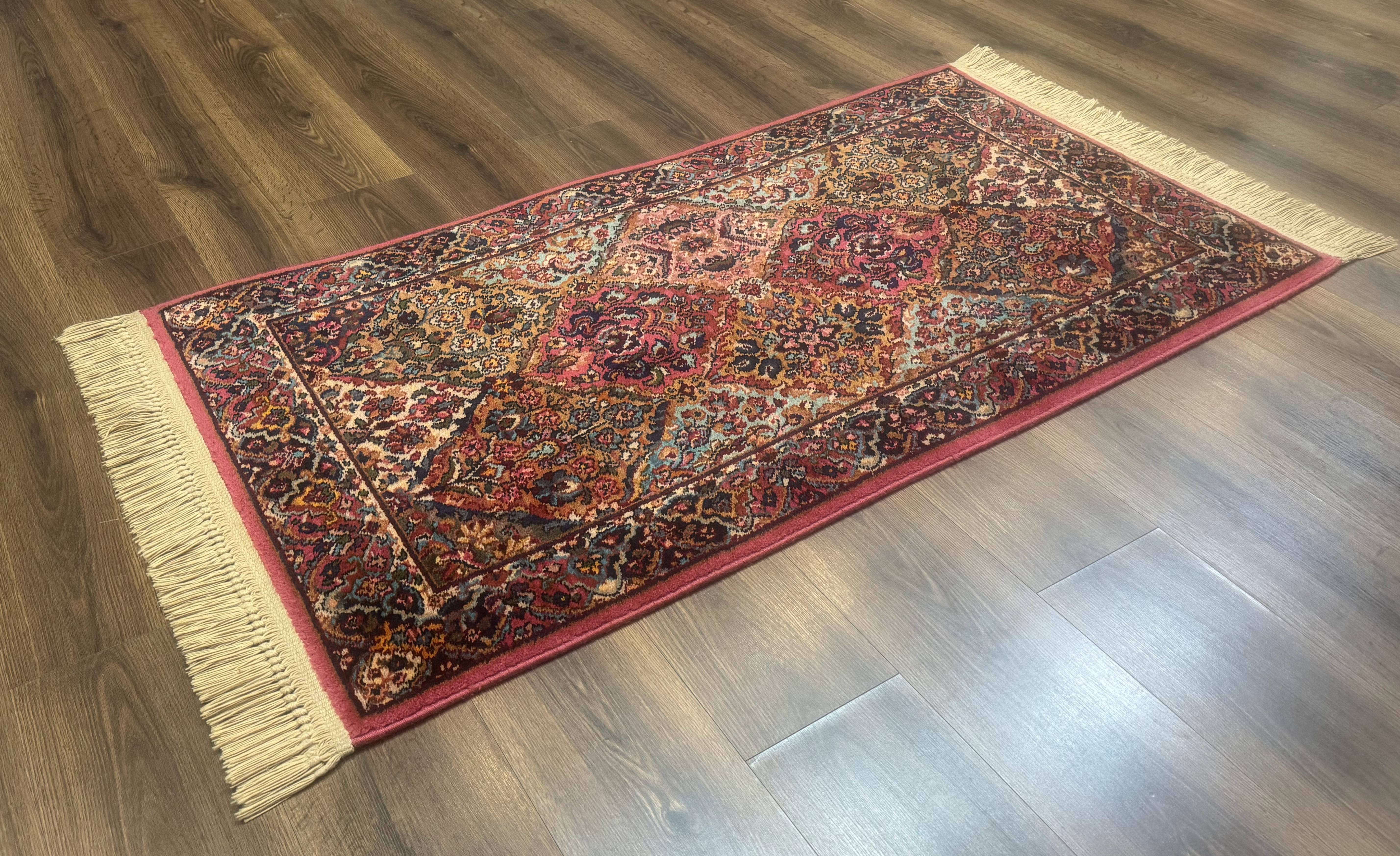Karastan Rug 3x5 Multicolor Panel Kirman #717, Original 700 Series, Wool Pile, Discontinued - Image 2