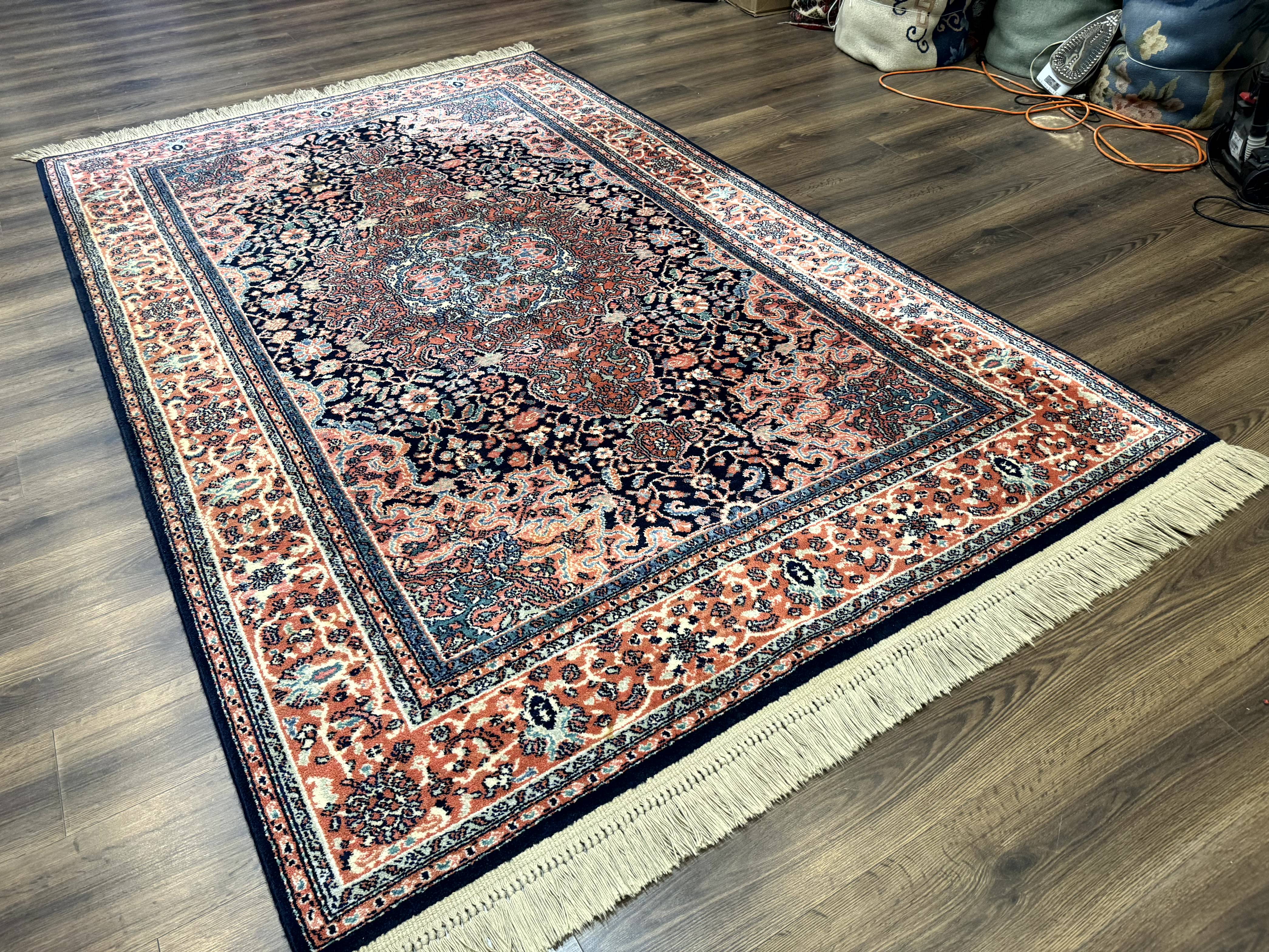 Karastan Rug 5.9 x 9, Kashan Medallion #741, Original Collection 700 Series, Discontinued, Wool Pile - Image 12