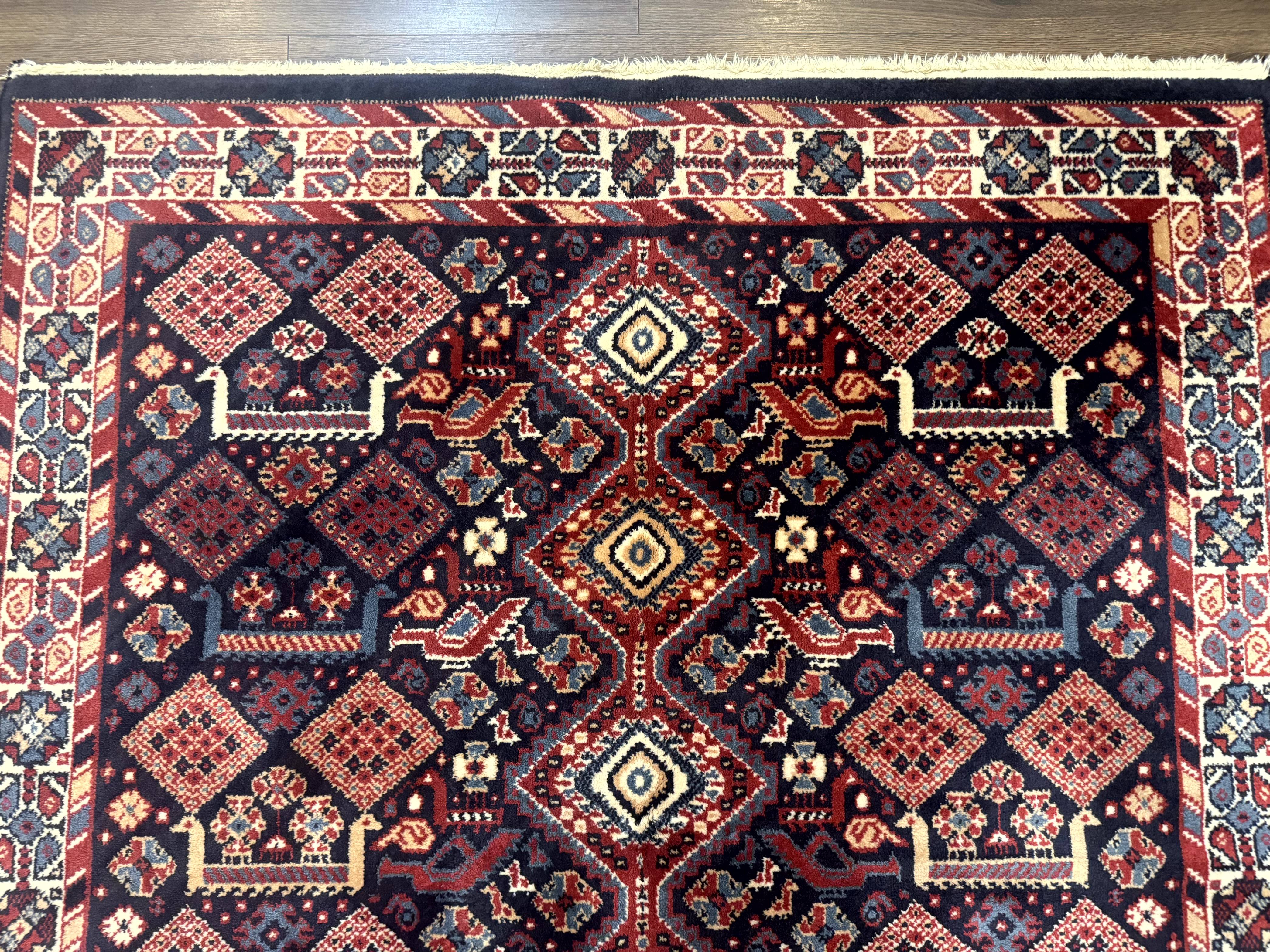 Karastan Rug 5x8, Yuruk Collection #530, Geometric Tribal Wool Pile Vintage Carpet - Image 3