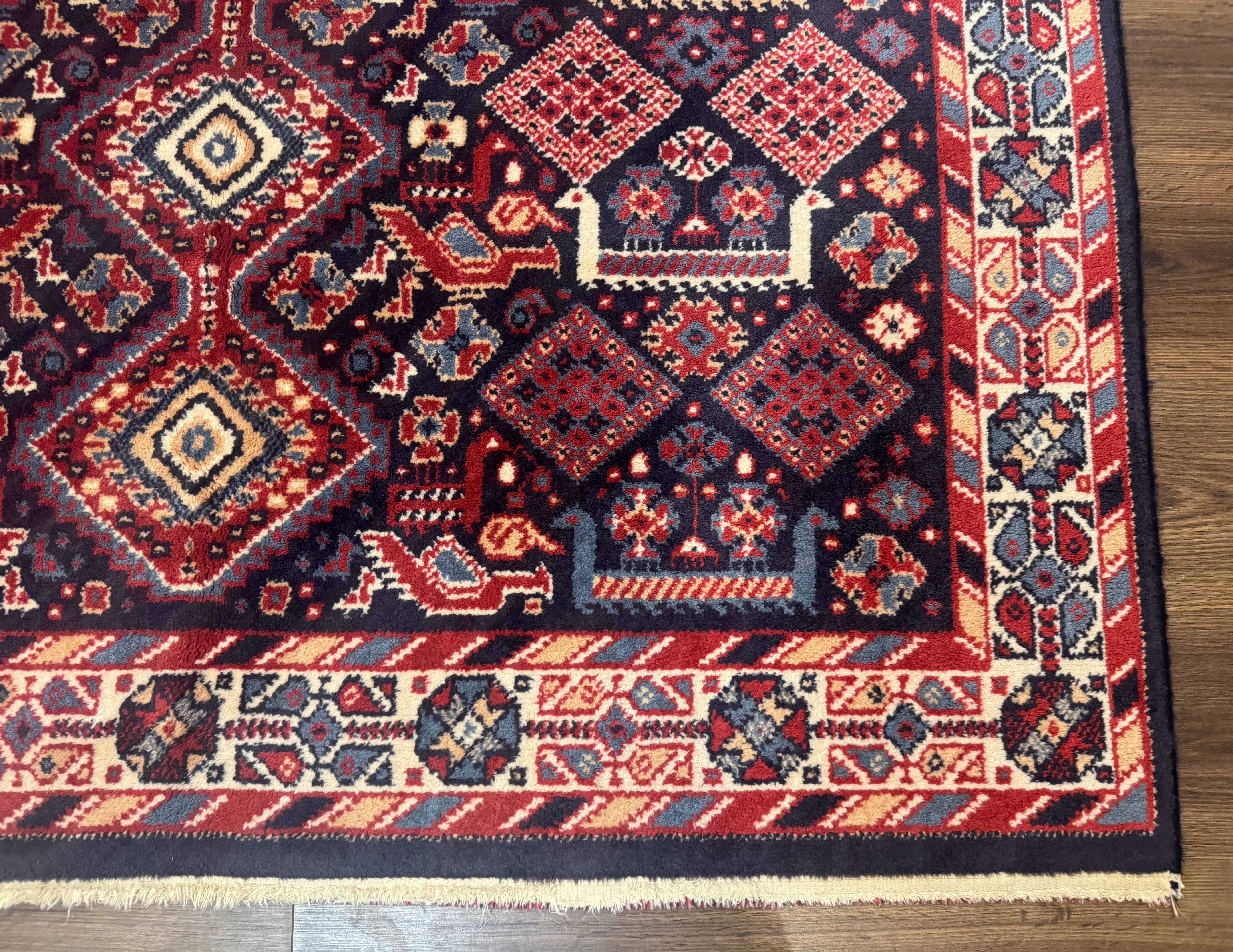Karastan Rug 5x8, Yuruk Collection #530, Geometric Tribal Wool Pile Vintage Carpet - Image 9