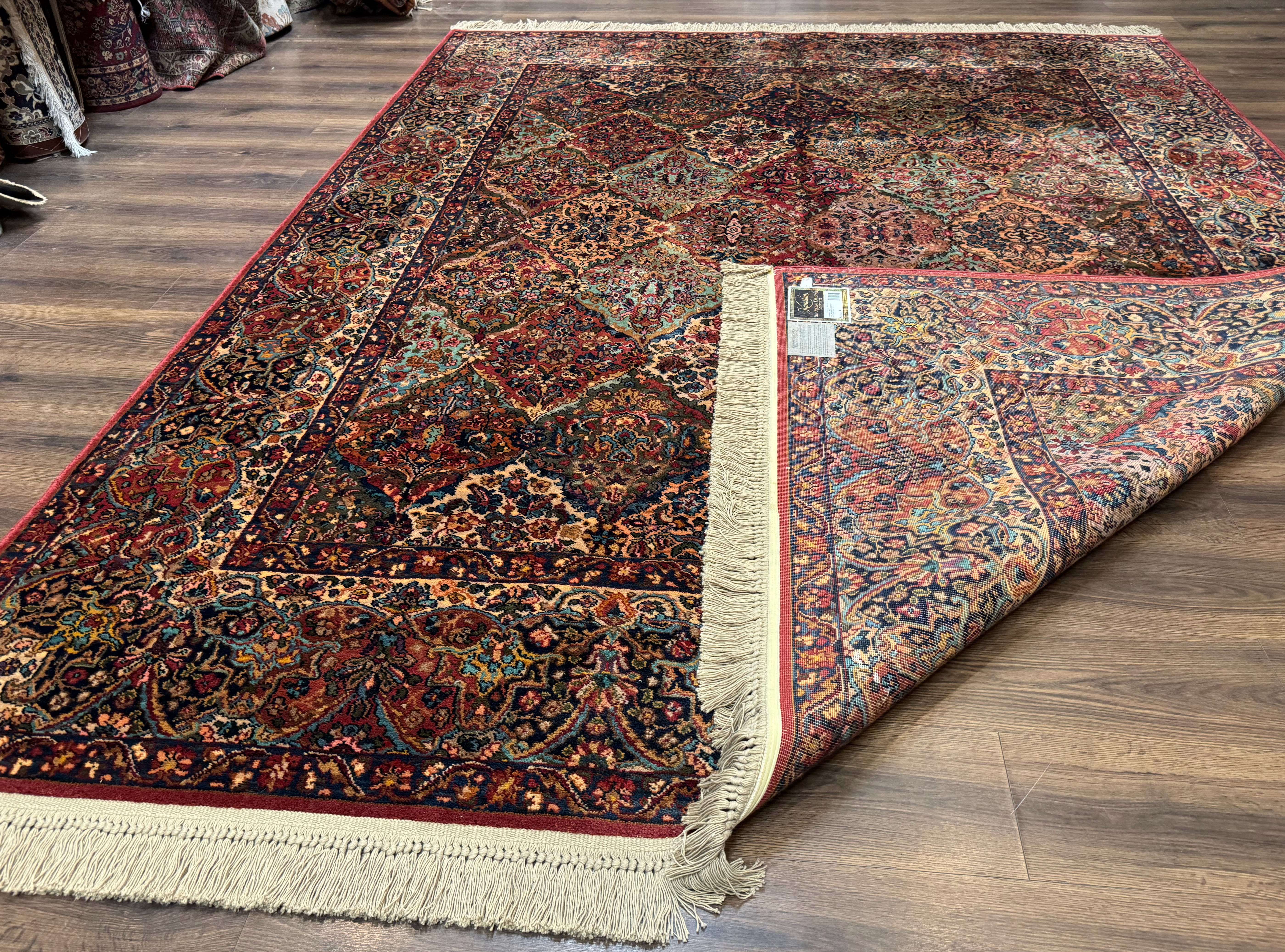 Karastan Rug 8.8 x 10.6, Multicolor Panel Kirman Rug #717, Wool - Image 11