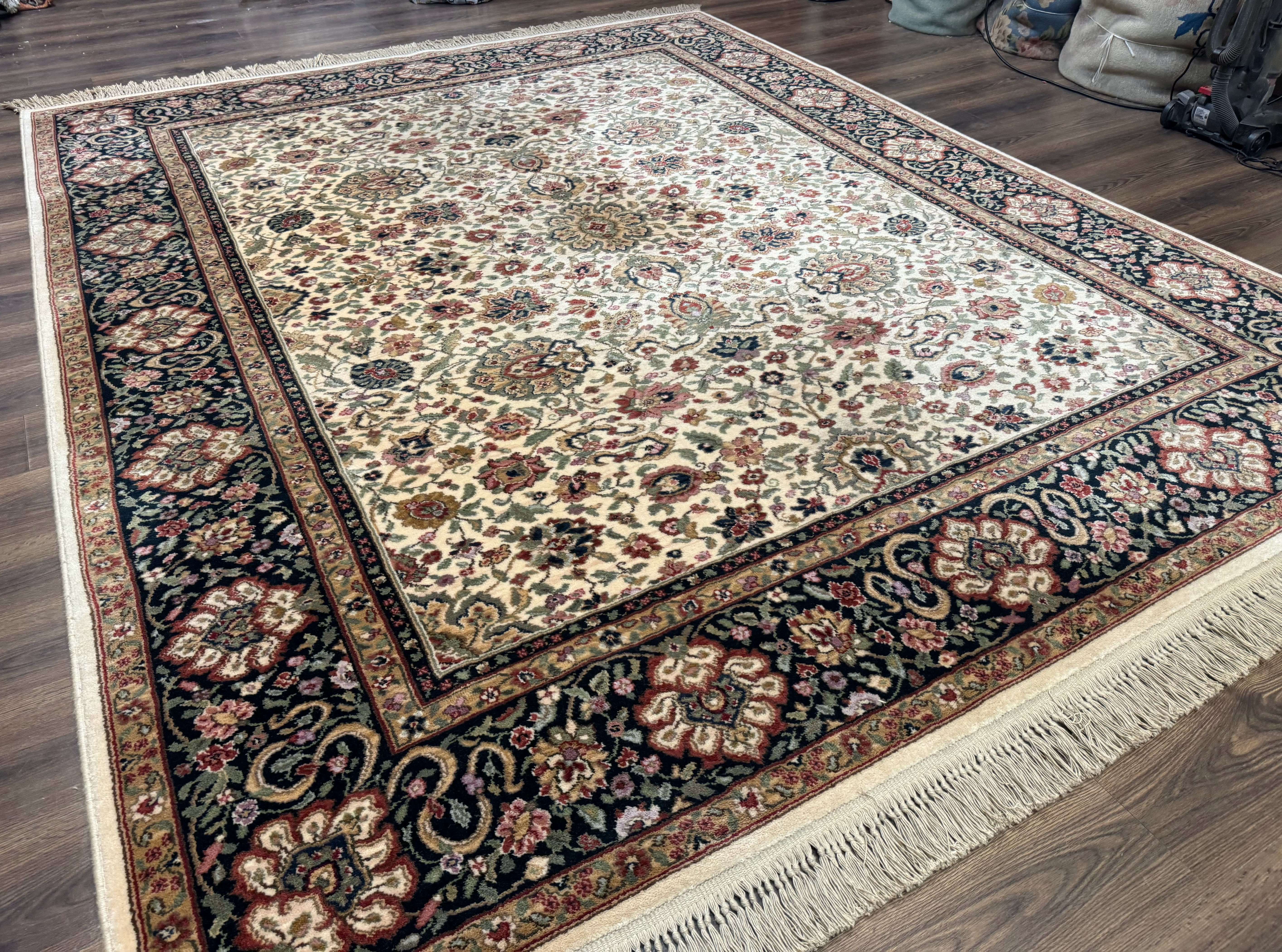 Karastan Rug 8.8 x 10.6 Ivory Indo Kirman #700/706, Wool Original Series - Image 14