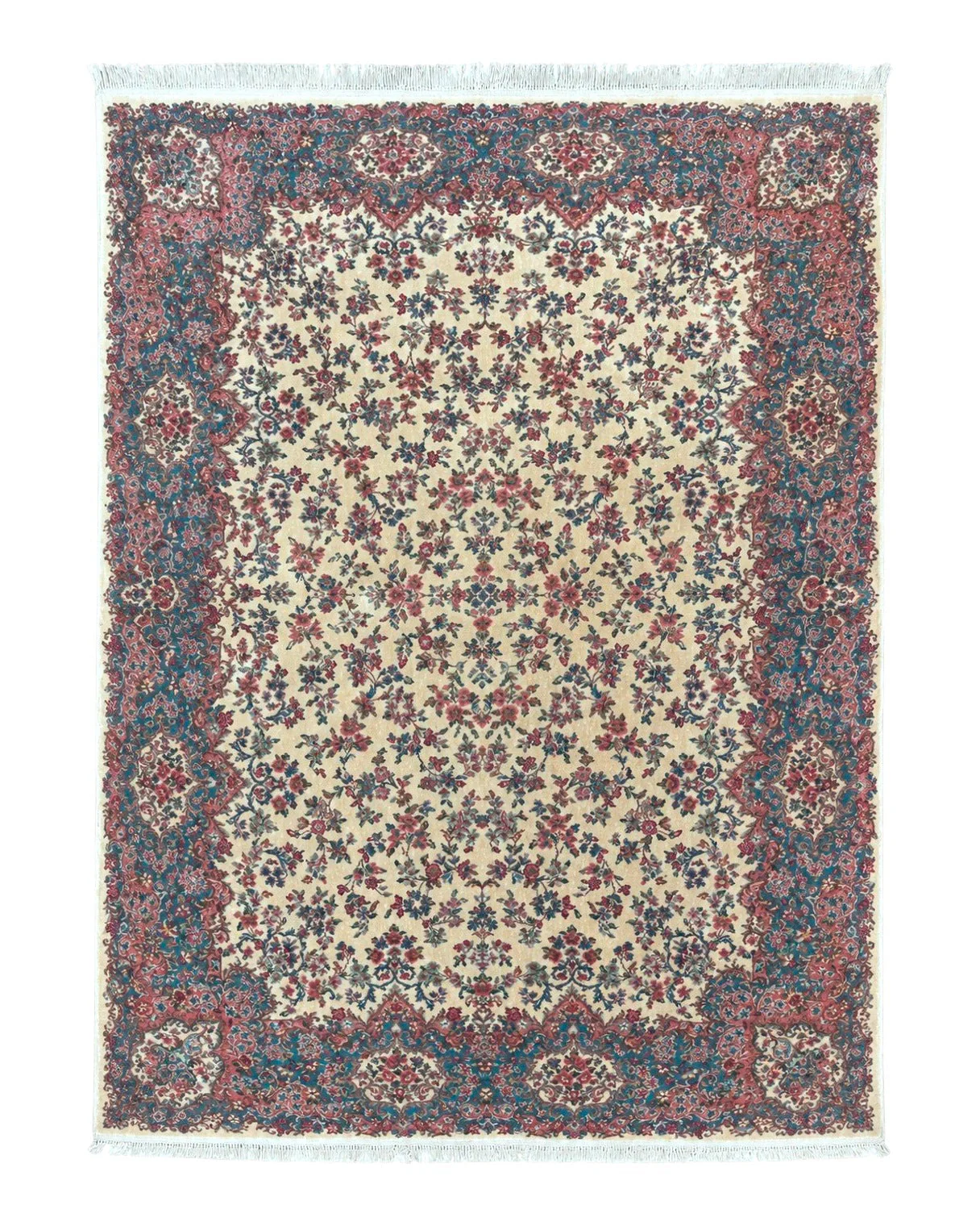 Karastan Rug 8.8 x 12 Ivory Kirman #788, Original 700 Series, Wool Karastan Carpet, Karastan Area Rug, Vintage Karastan, Living Room Rug