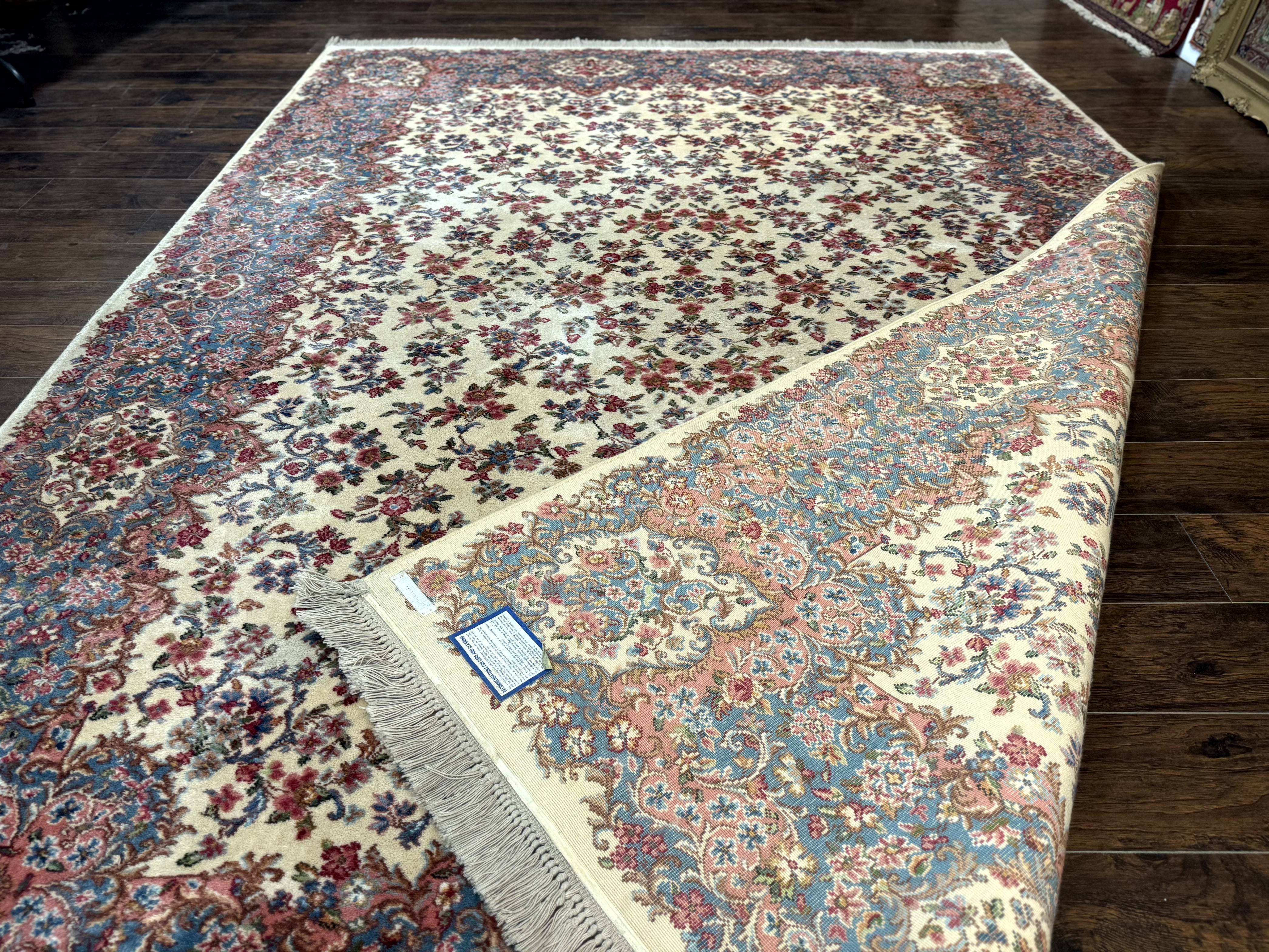 Karastan Rug 8.8 x 12 Ivory Kirman #788, Original 700 Series, Wool Karastan Carpet, Karastan Area Rug, Vintage Karastan, Living Room Rug - Image 10