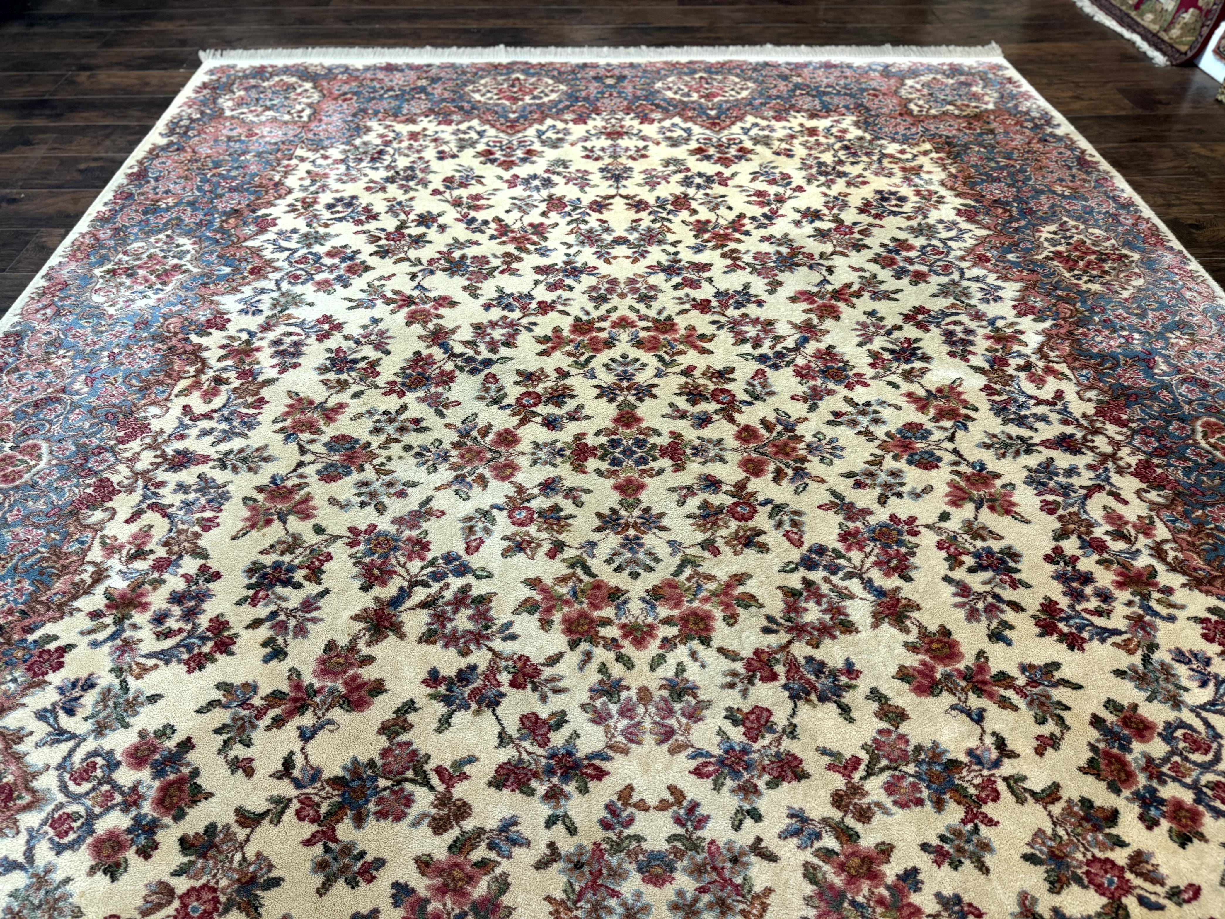 Karastan Rug 8.8 x 12 Ivory Kirman #788, Original 700 Series, Wool Karastan Carpet, Karastan Area Rug, Vintage Karastan, Living Room Rug - Image 11