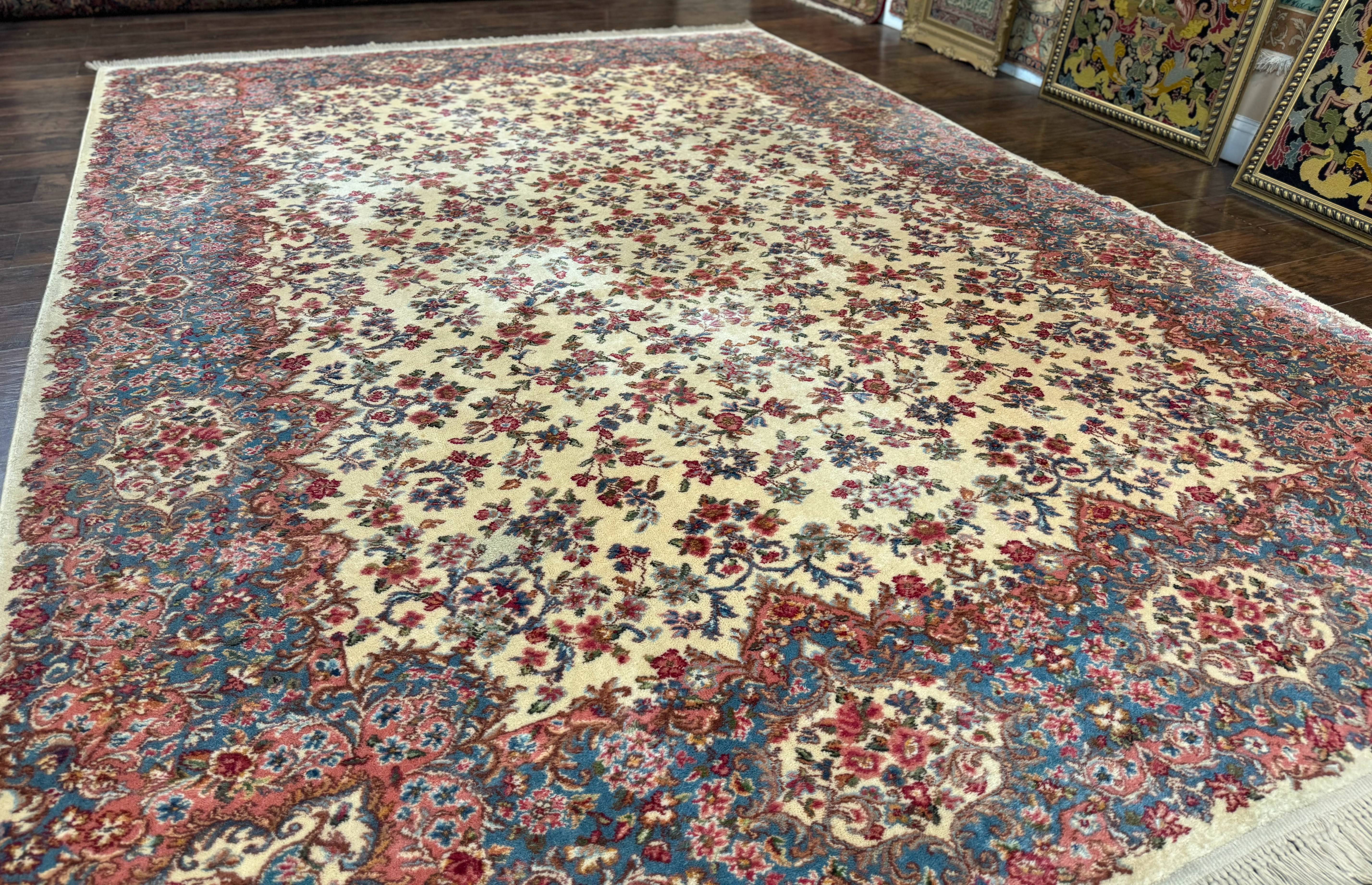 Karastan Rug 8.8 x 12 Ivory Kirman #788, Original 700 Series, Wool Karastan Carpet, Karastan Area Rug, Vintage Karastan, Living Room Rug - Image 12