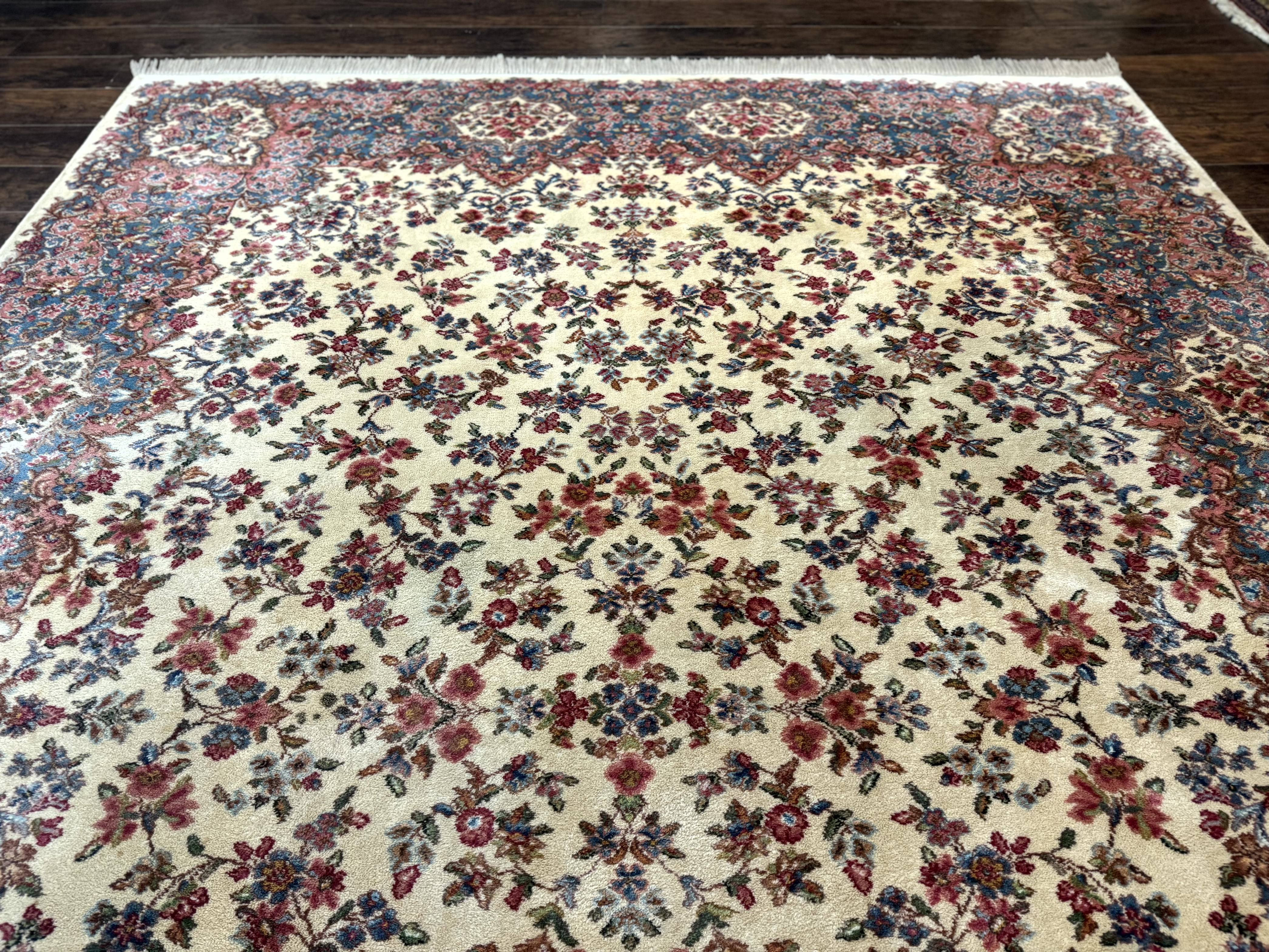 Karastan Rug 8.8 x 12 Ivory Kirman #788, Original 700 Series, Wool Karastan Carpet, Karastan Area Rug, Vintage Karastan, Living Room Rug - Image 4
