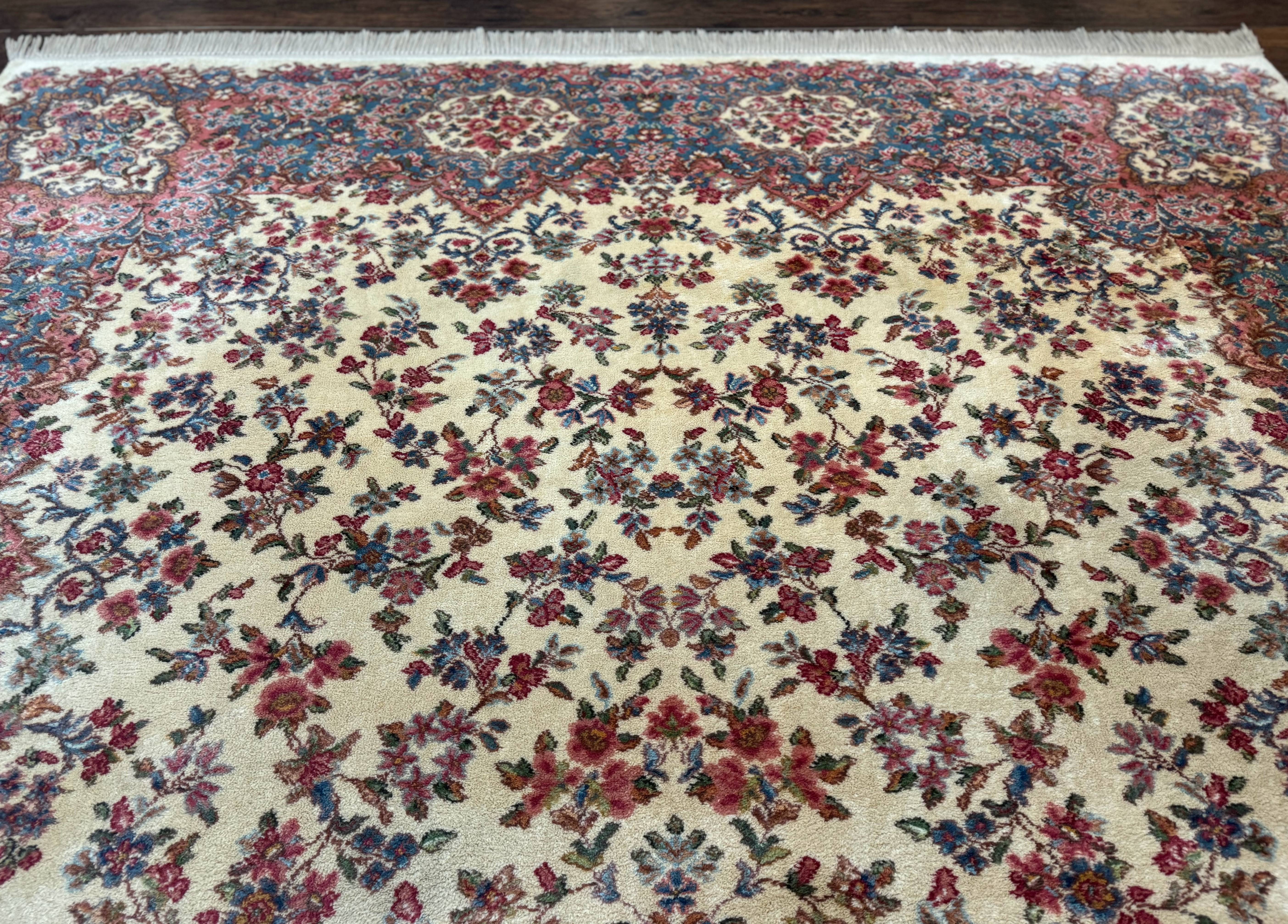 Karastan Rug 8.8 x 12 Ivory Kirman #788, Original 700 Series, Wool Karastan Carpet, Karastan Area Rug, Vintage Karastan, Living Room Rug - Image 7