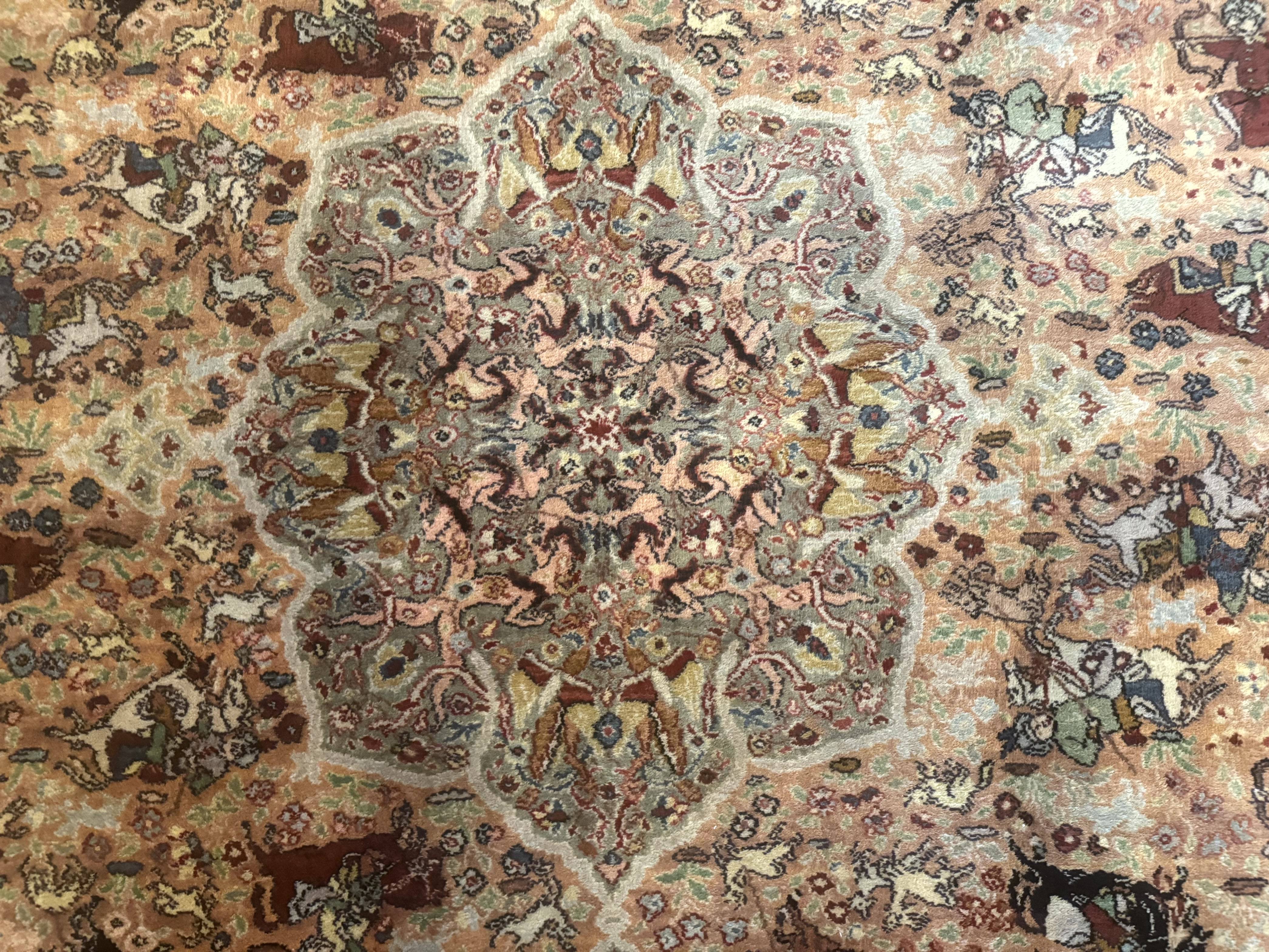 Karastan Rug 8.8 x 12 Persian Hunting Rug #723, Wool Area Rug - Image 4