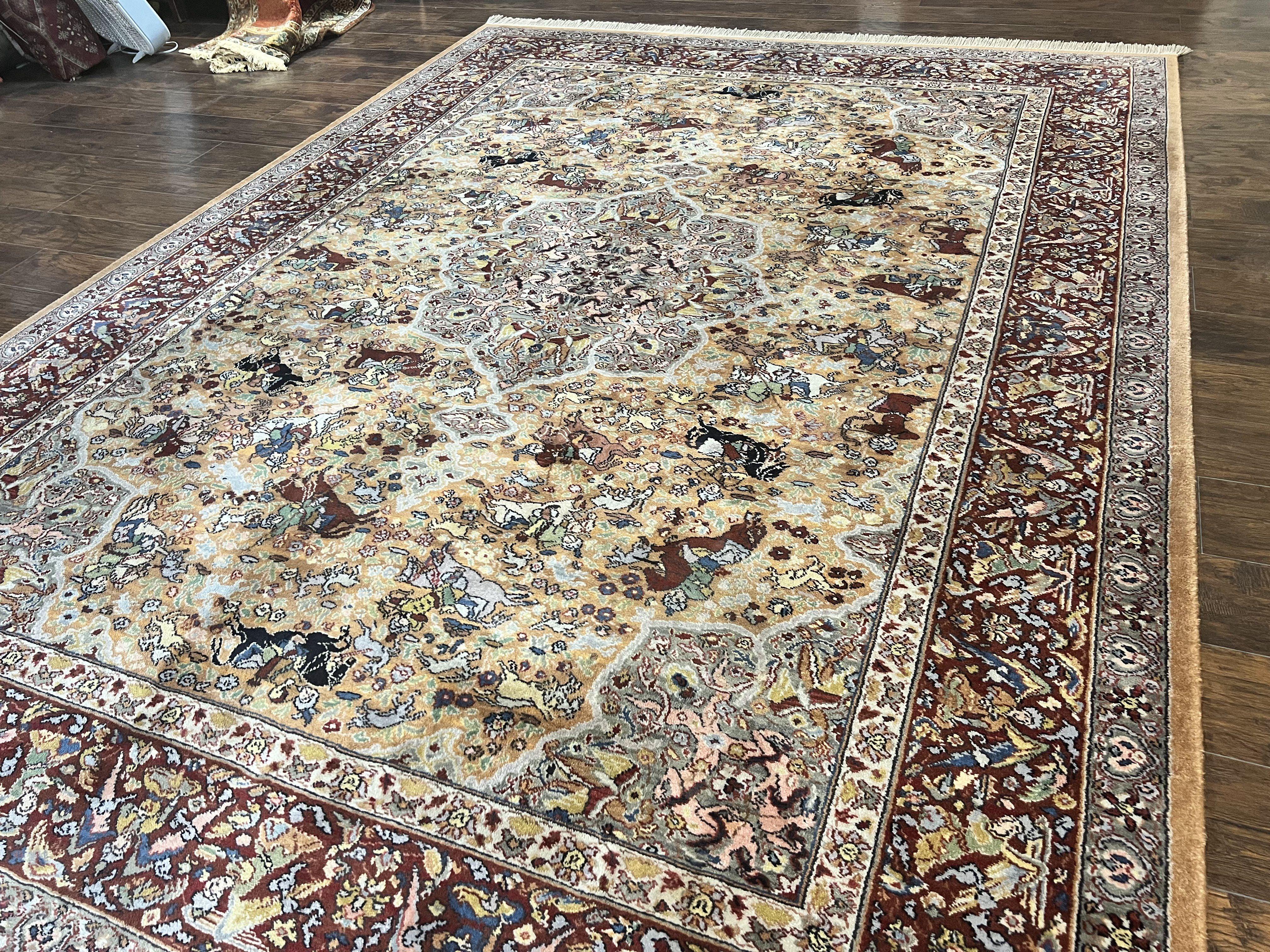 Karastan Rug 8.8 x 12 Persian Hunting Rug #723, Wool Pile - Image 2