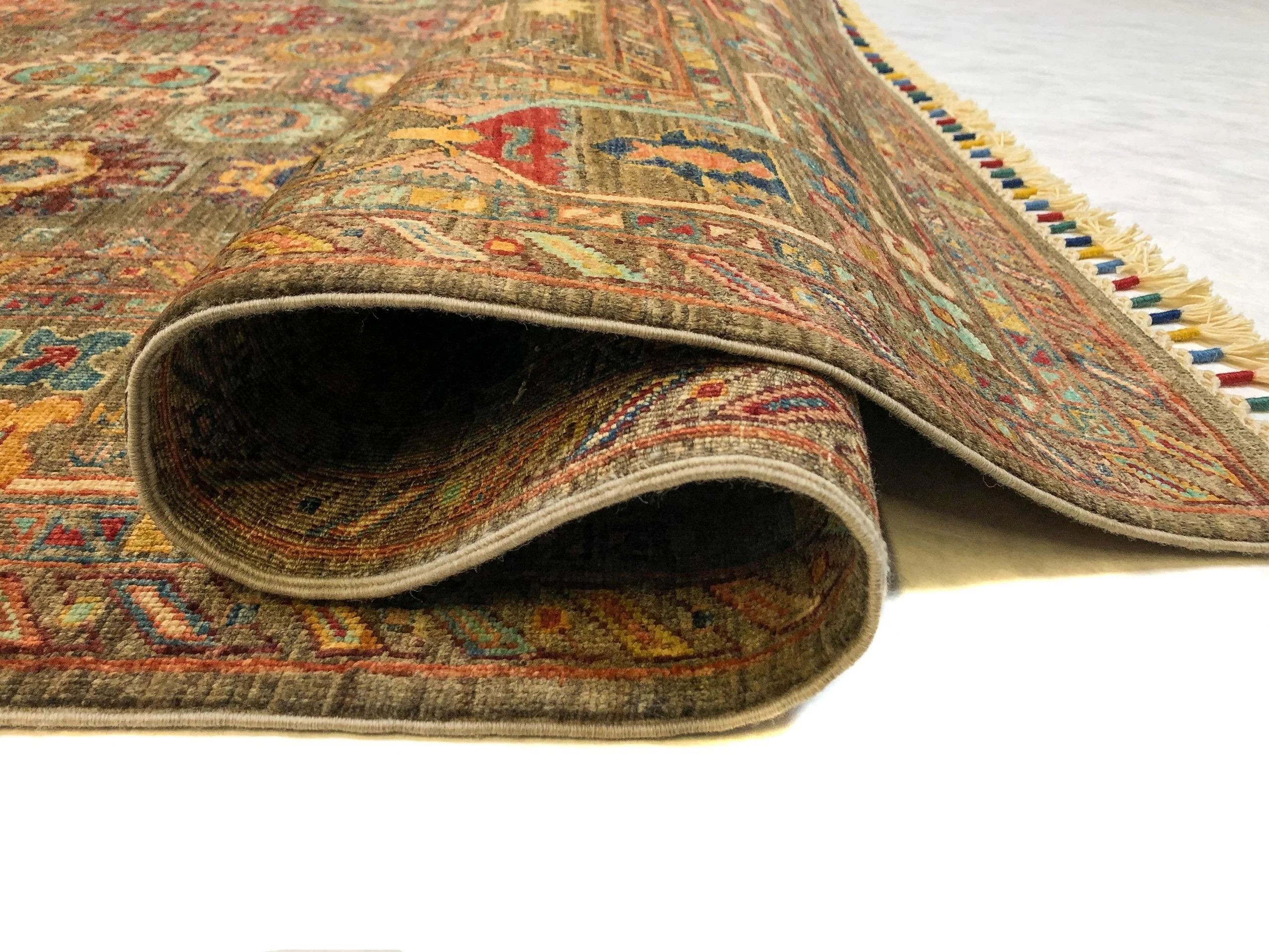 Khorjin (5'06"x7'08") camel/jewel tones - Image 8