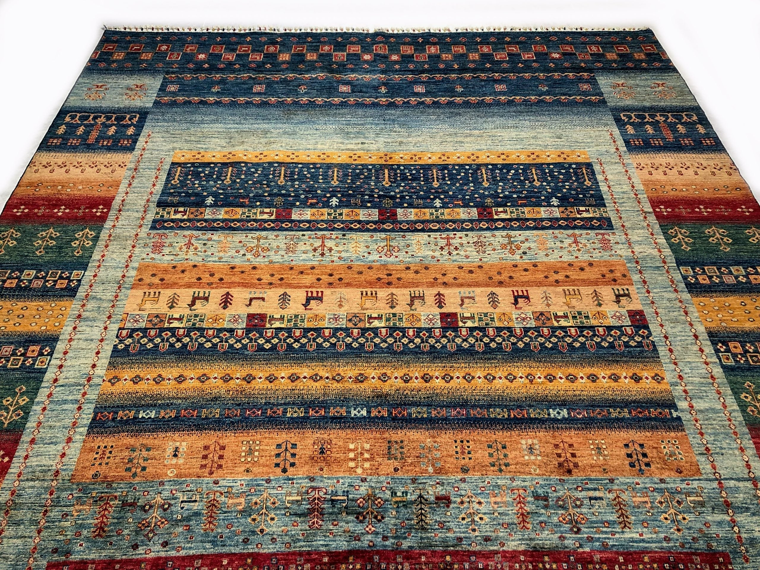 Khorjin/Gabbeh (9'00"x11'09") blue/multicolor - Image 6