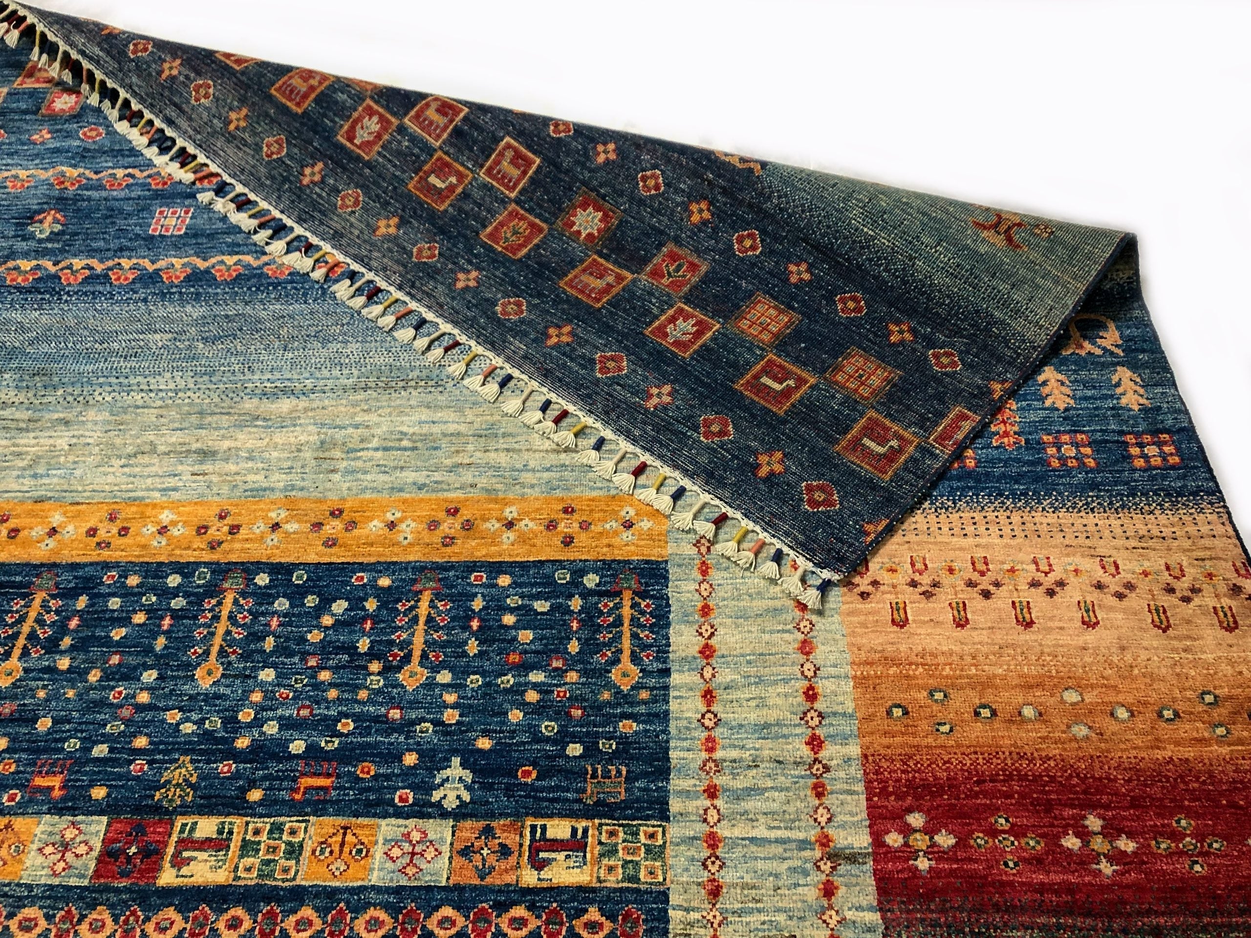 Khorjin/Gabbeh (9'00"x11'09") blue/multicolor - Image 7