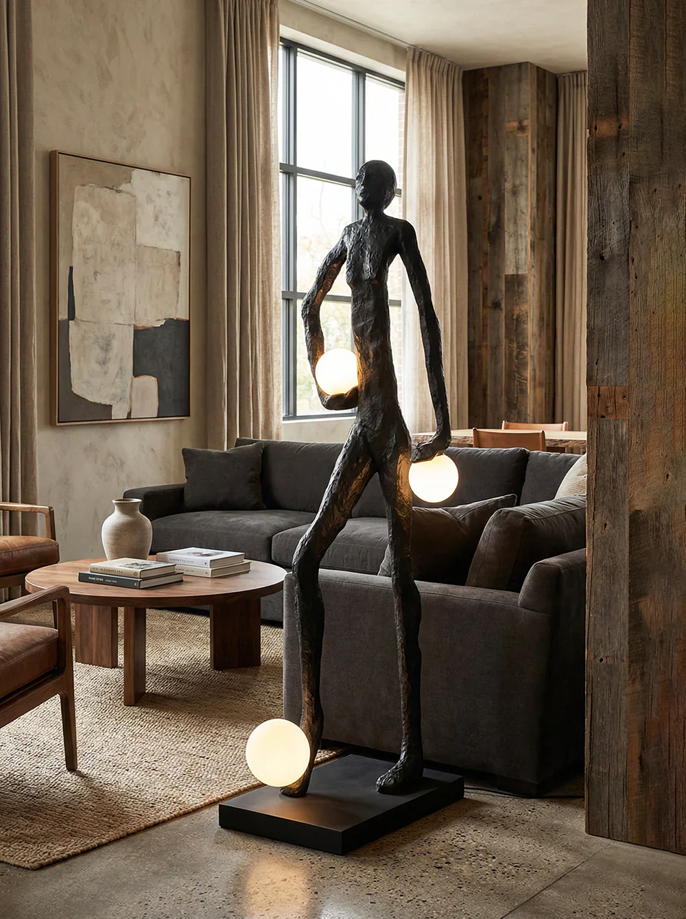 Kicking Ball Sculpture Character Floor Lamp - Image 2