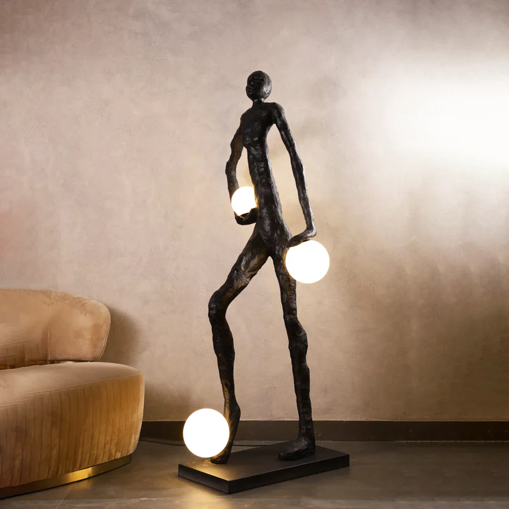 Kicking Ball Sculpture Character Floor Lamp - Image 3